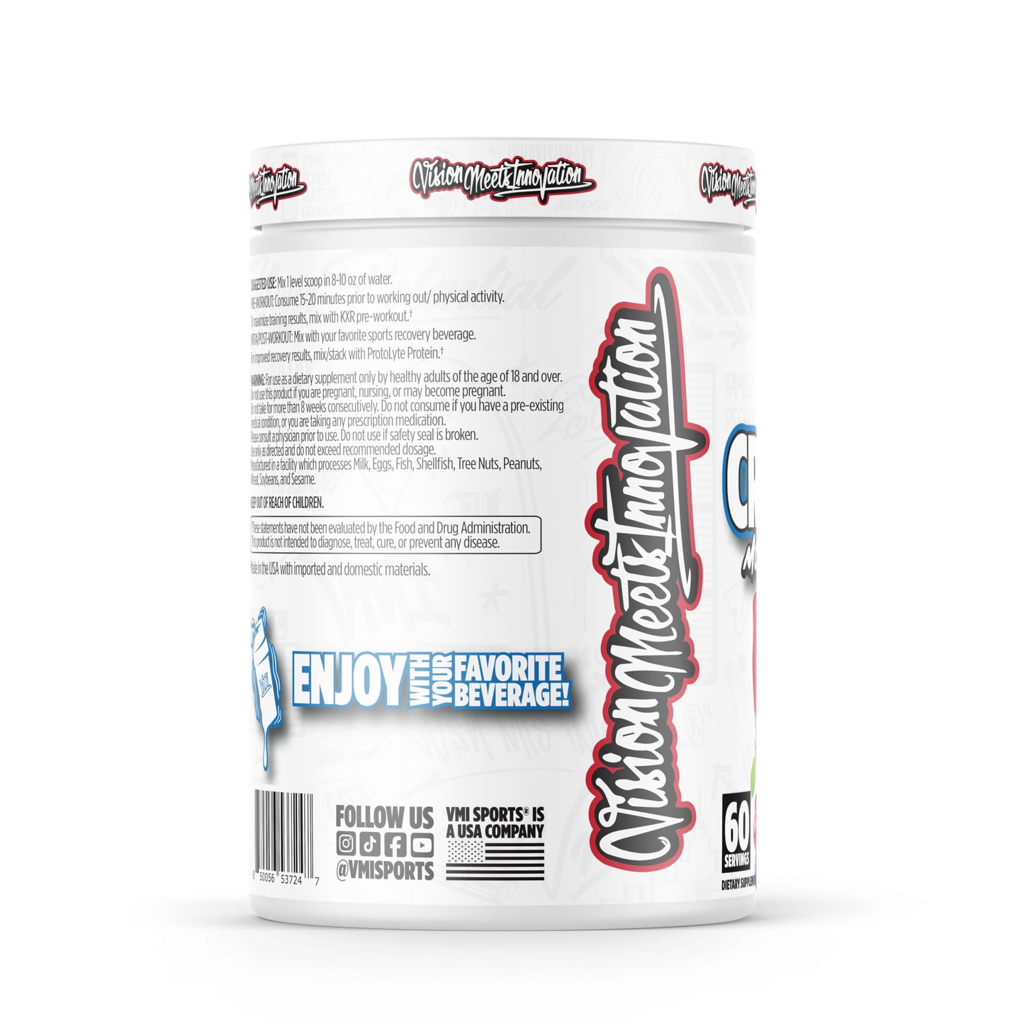VMI Sports Creatine Monohydrate Powder, 60 Servings