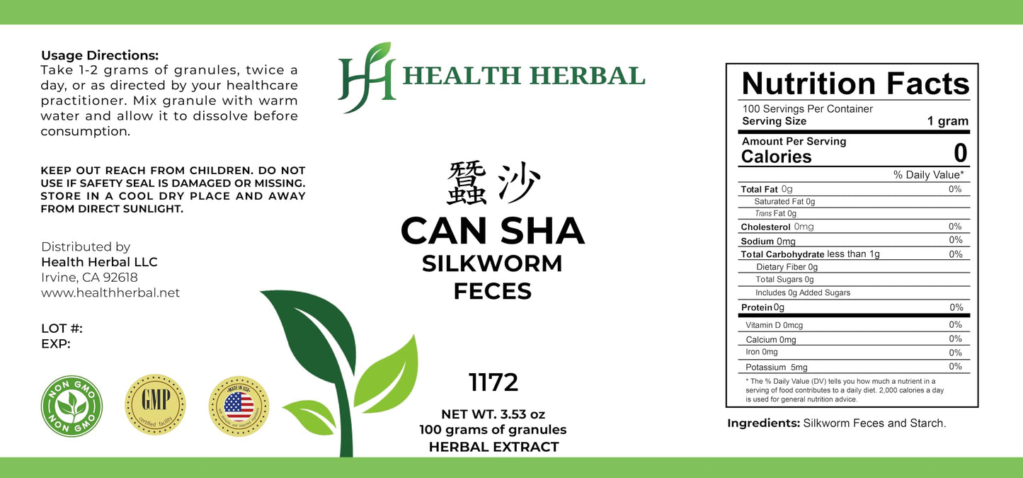 Health Herbal Can Sha/Silkworm Feces Powder