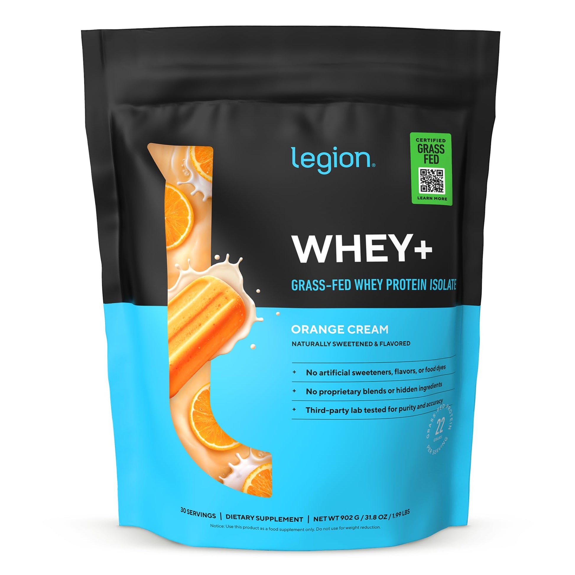 LEGION Whey+ Protein Isolate Powder 30 Servings