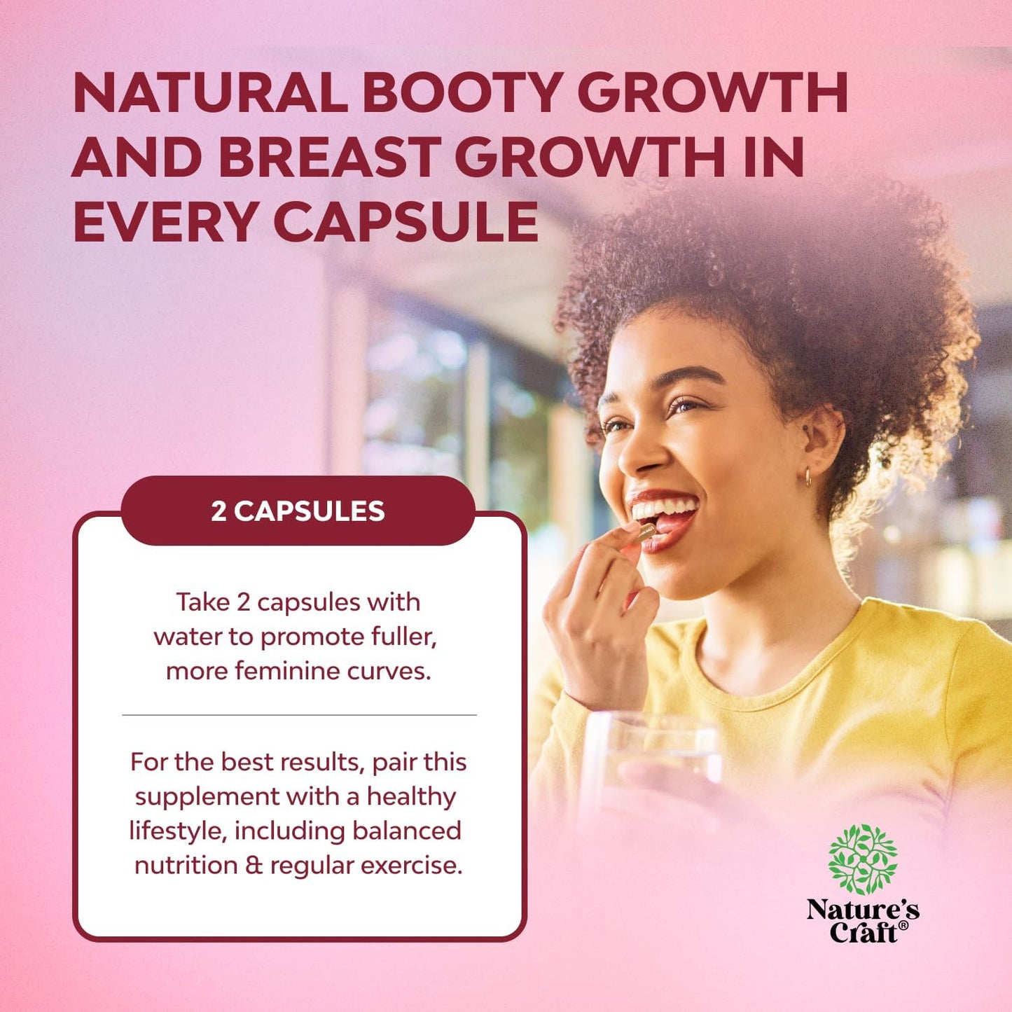 Natures Craft G-Curve Butt & Breast Growth Capsules, 210 Count