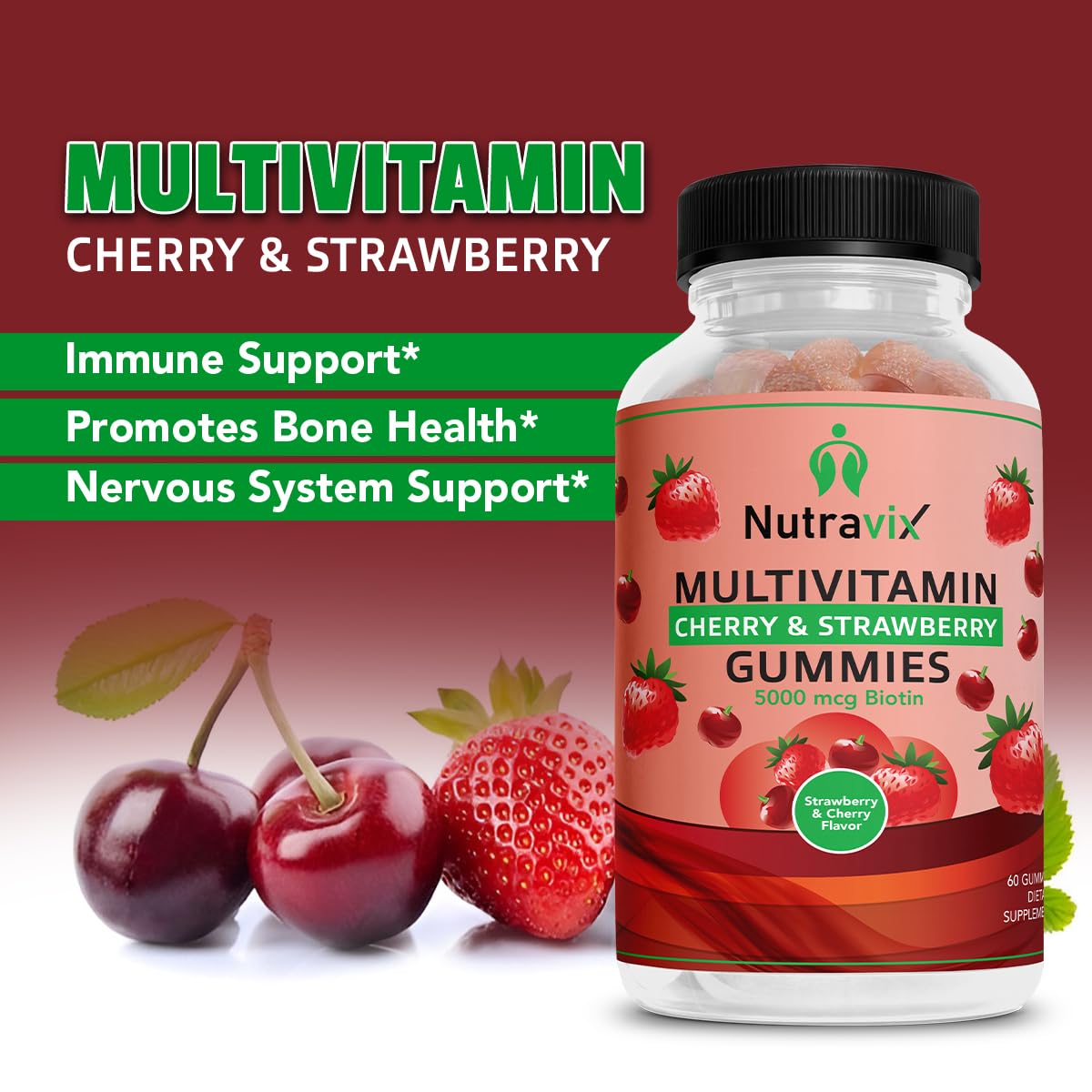 NutraviX Multivitamin Gummies 60 Count