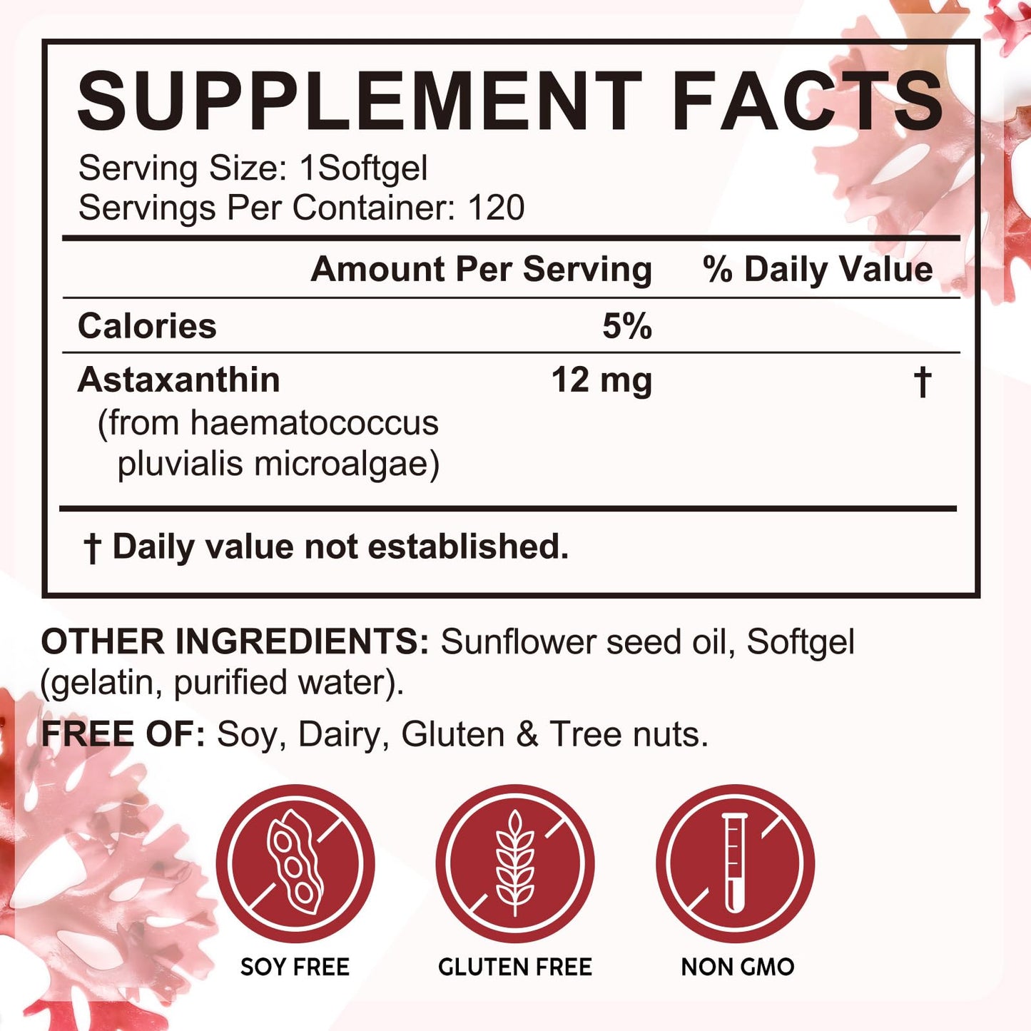 SDJUFEI Astaxanthin 12mg Gummies, 5.29 oz