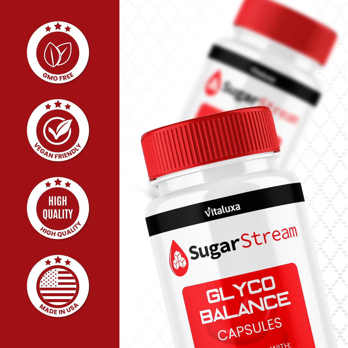 Vitaluxa SugarStream Balance Blood Health Support Capsule, 120 Capsules