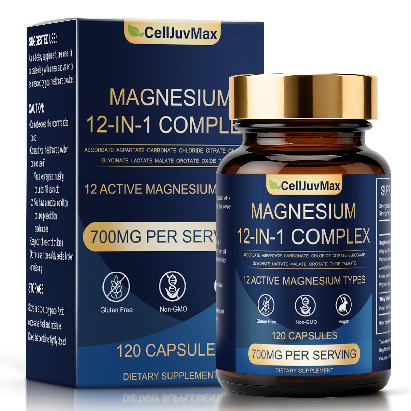 CellJuvMax Magnesium 12-in-1 Complex Capsule 120 Count