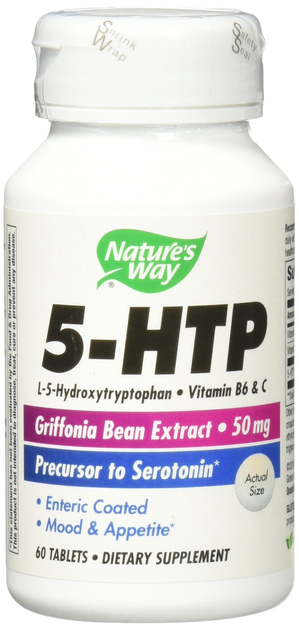 Nature's Way 5-HTP 50 mg Tablet, 120 Tablets