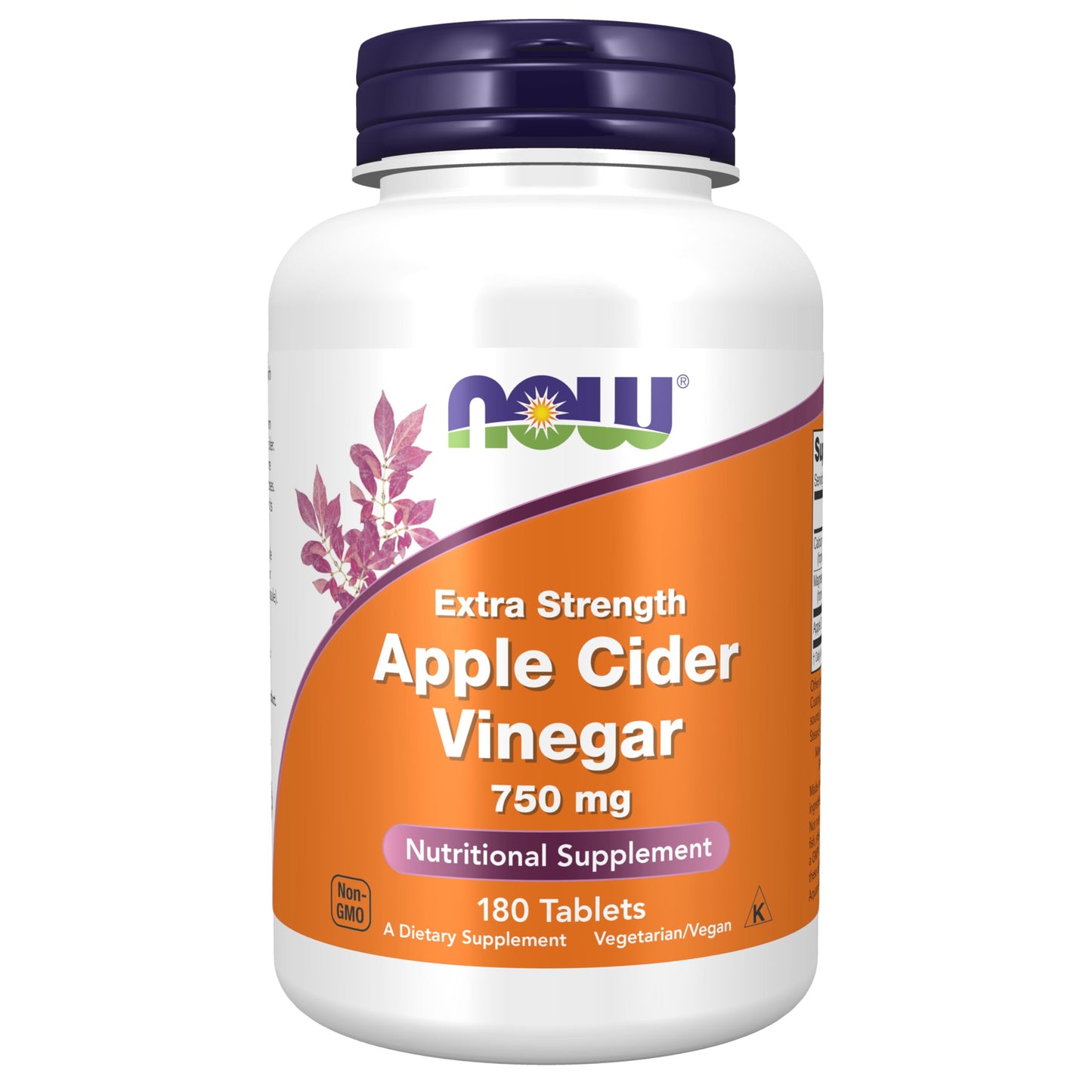 NOW Foods Apple Cider Vinegar 750 mg Extra Strength Tablets, 180 Count