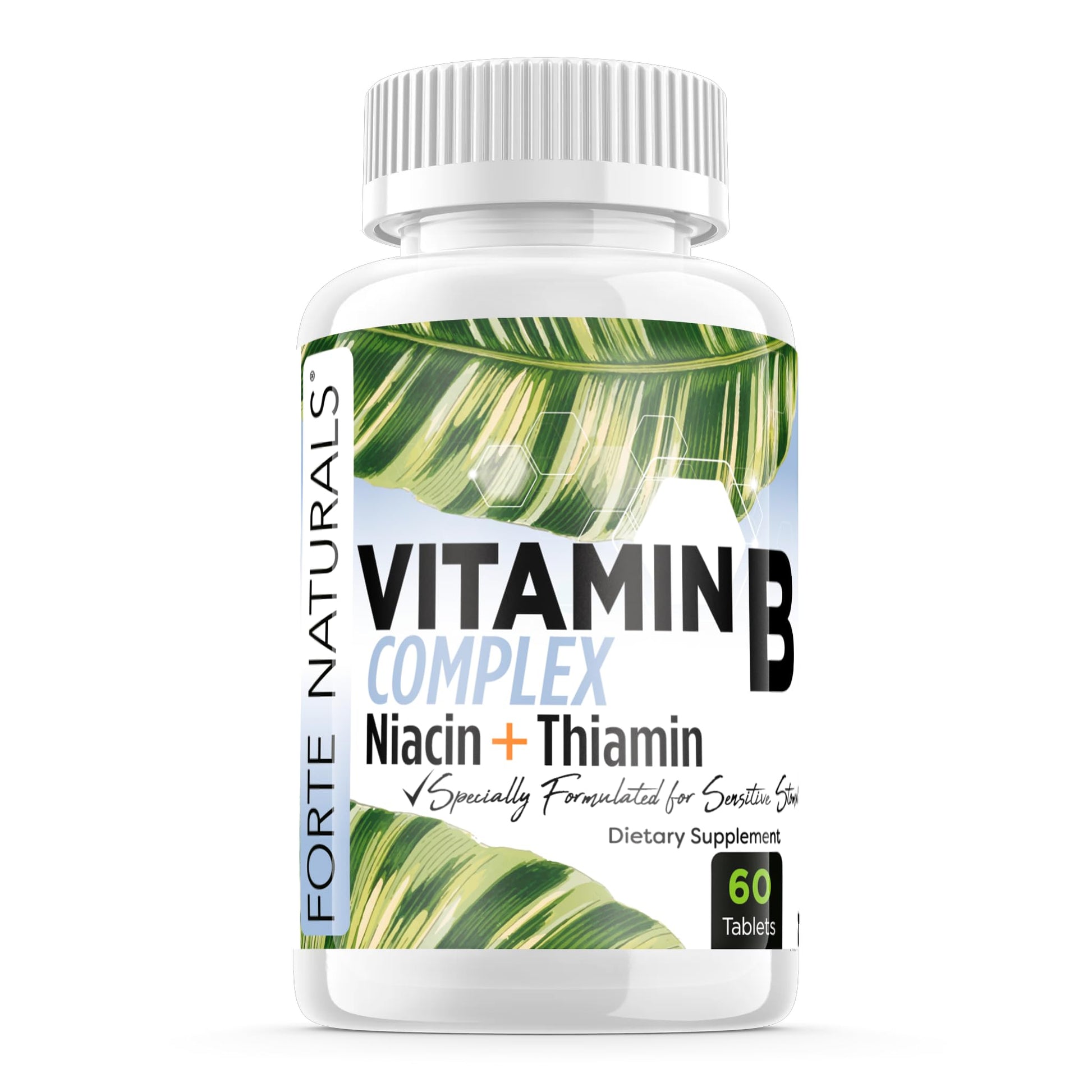 FORTE NATURALS Vitamin B Complex with Biotin and Folic Acid - Tablets, 60 Count