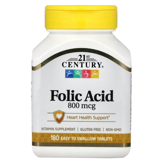 21st Century Folic Acid Tablets 180 Count