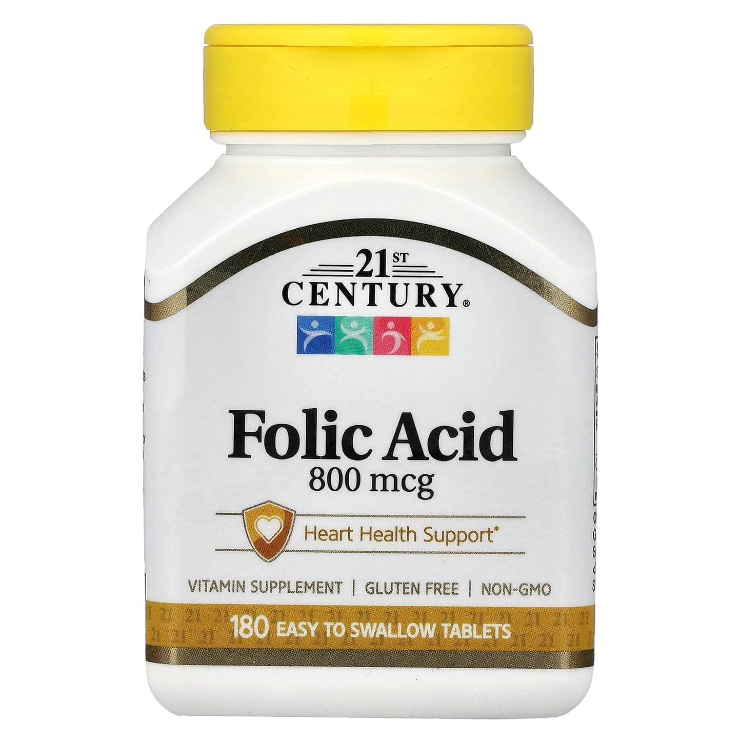 21st Century Folic Acid 800mcg Tablets 180 Count