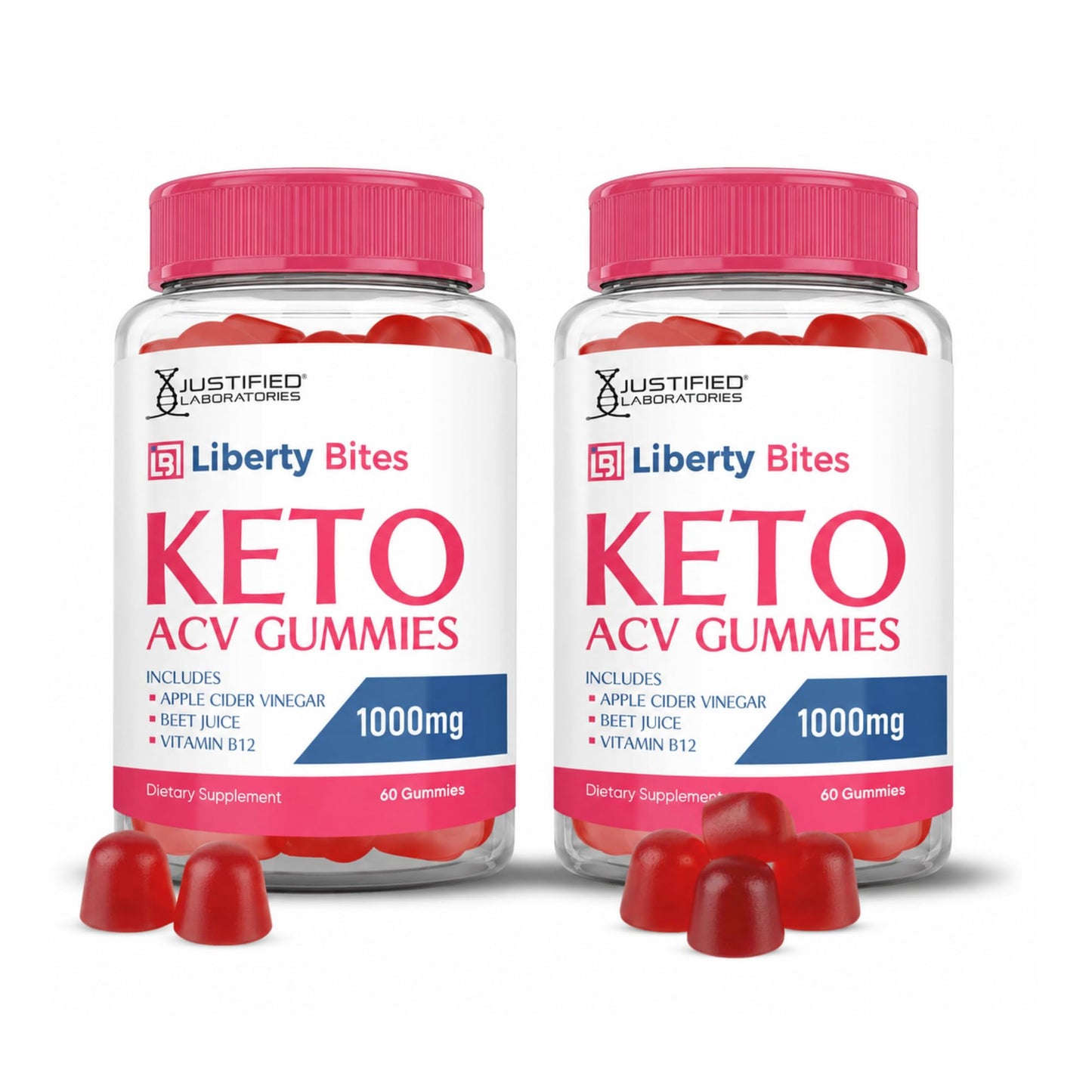 Justified Laboratories Liberty Bites Keto ACV Gummies (1000 mg), 120 Gummies