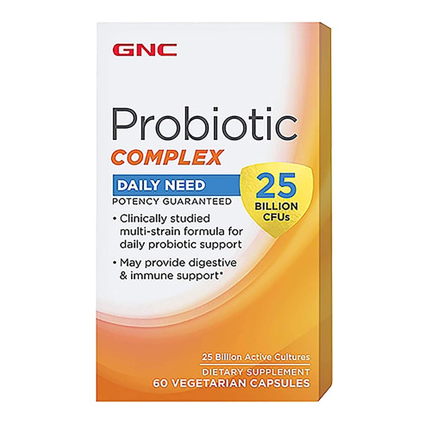 GNC Probiotic Complex Daily Need with 25 Billion CFUs, 60 Capsules