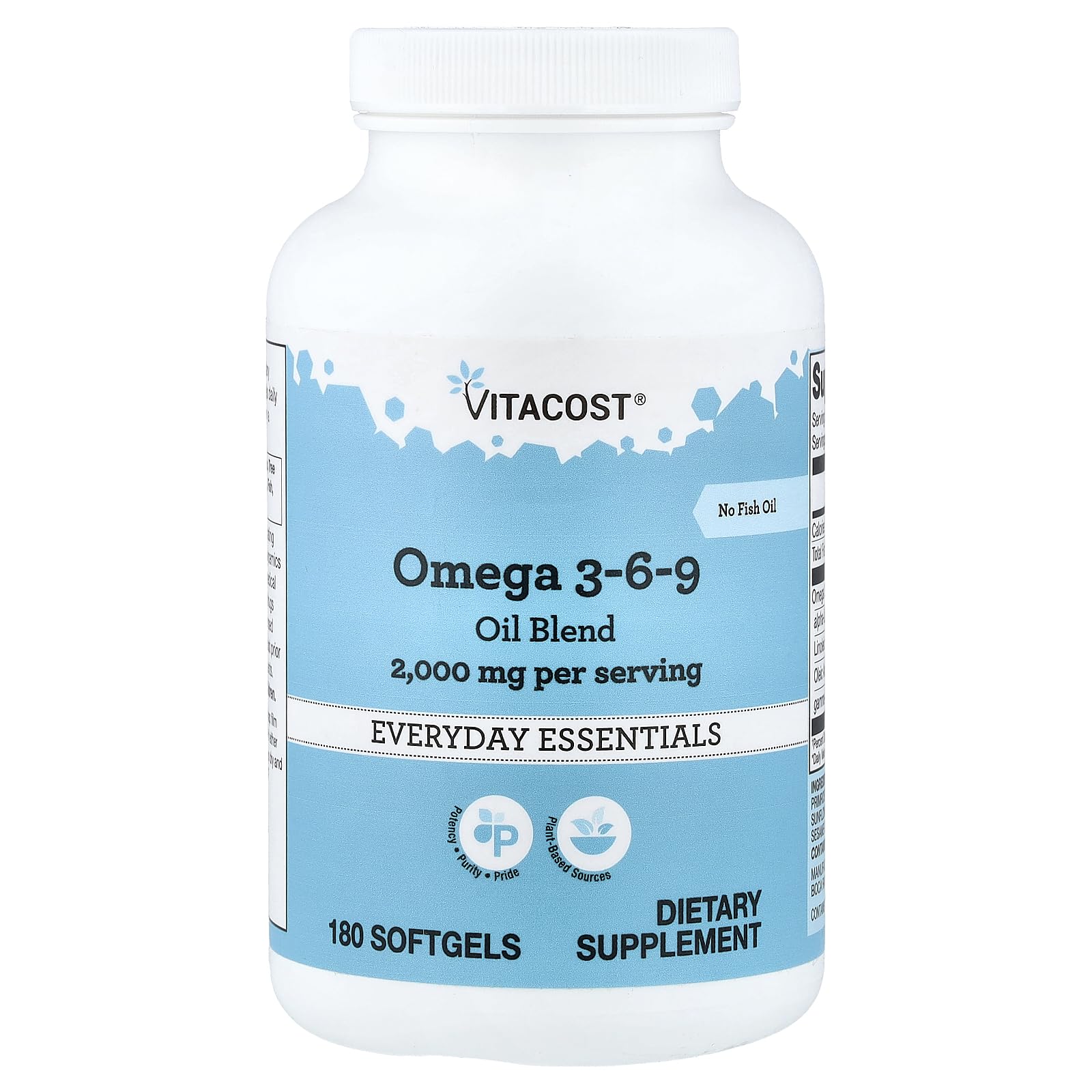 Vitacost Omega 3-6-9 Oil Blend Softgel, 180 Softgels