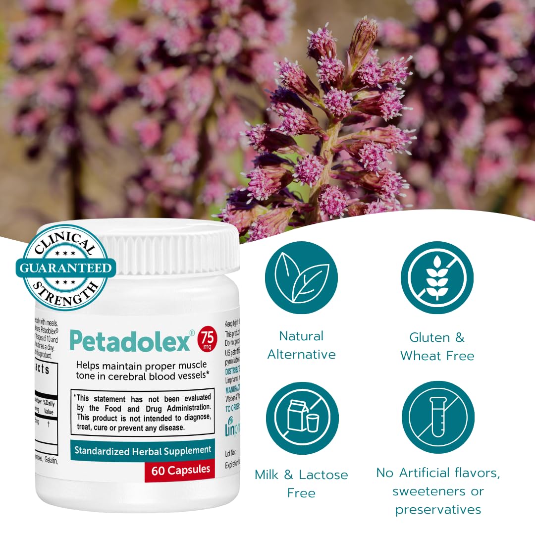 Petadolex Butterbur Root Extract 75 mg PA-Free Capsule, 180 Capsules