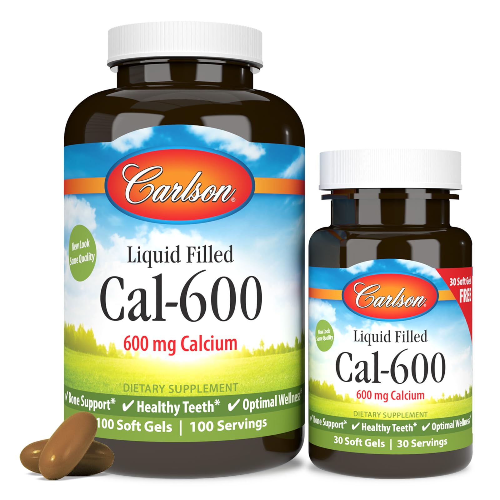 Carlson Cal-600 Calcium Softgels 100 Count