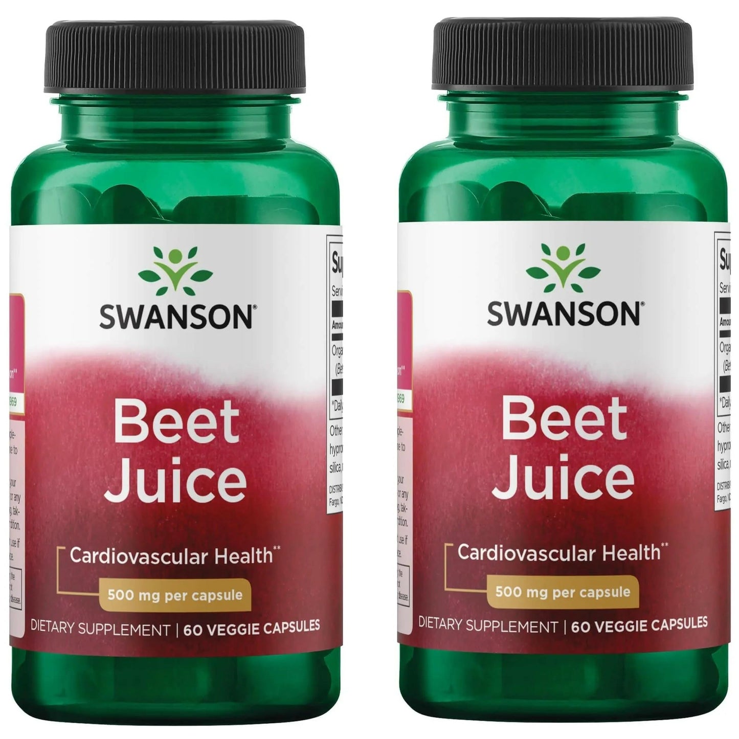 Swanson Beet Juice Freeze Dried 500 Milligrams Capsules, 120 Count