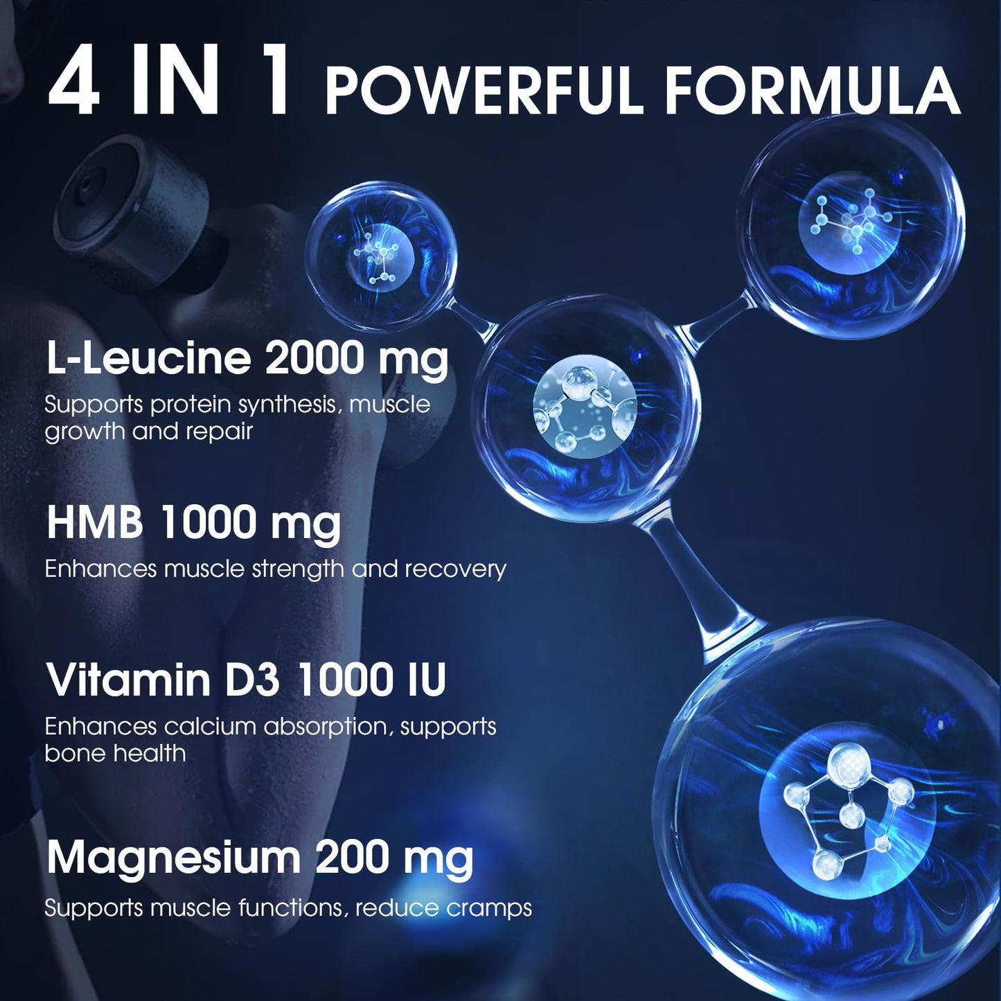 PYUNAFIT HMB Leucine Supplement Gummies, 120 Count
