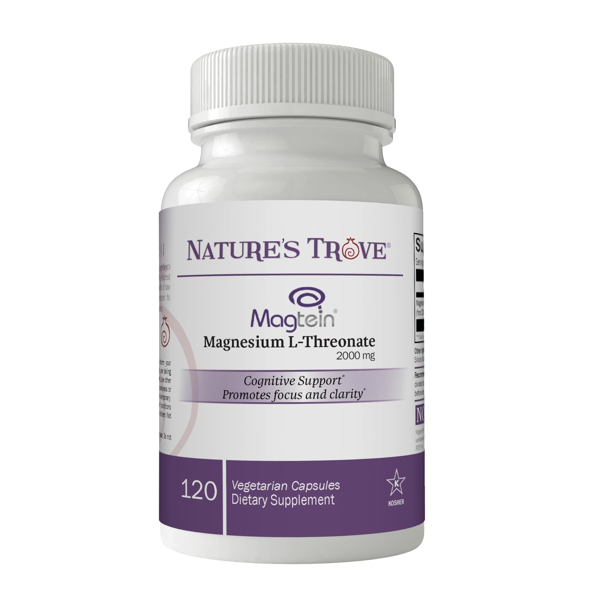 Nature's Trove Magtein Magnesium L-Threonate Supplement Capsule 120 Count