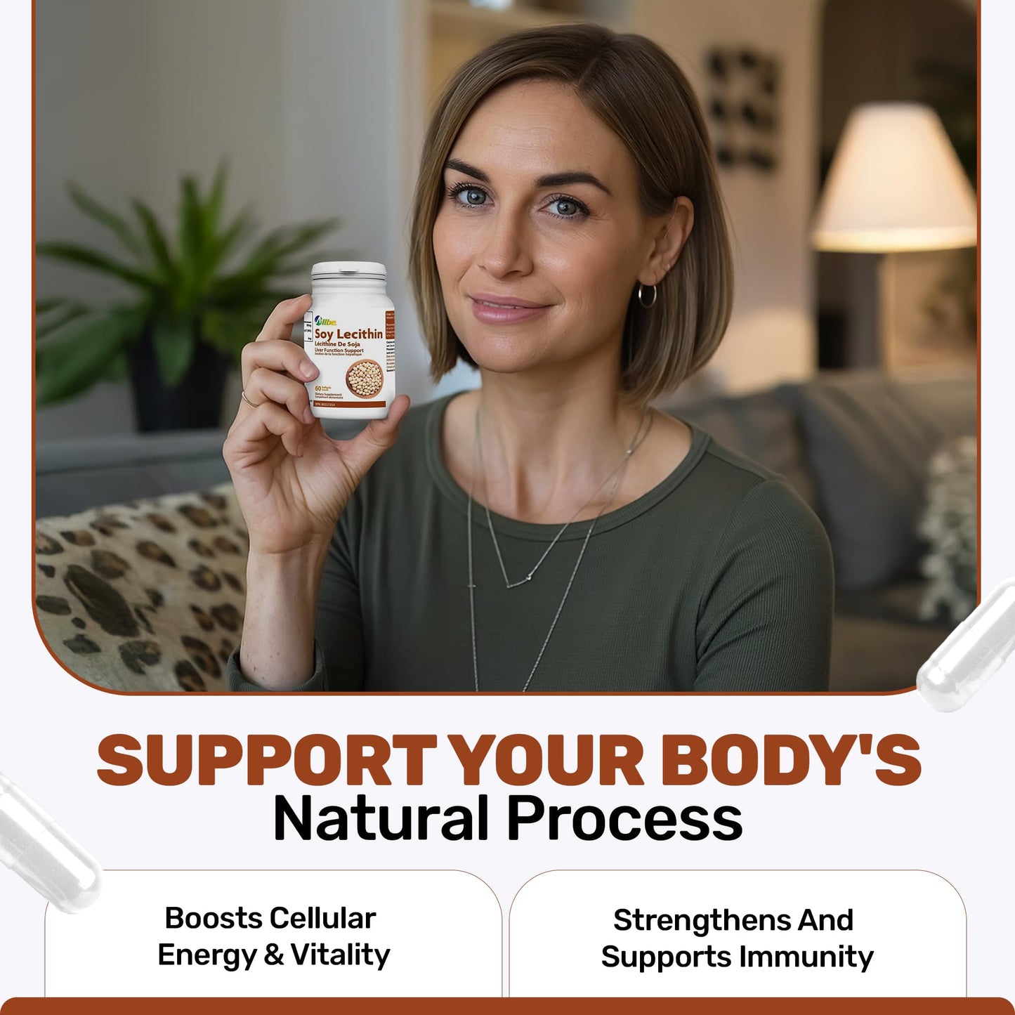 Allbe Soy Lecithin Softgels, 240 Softgels