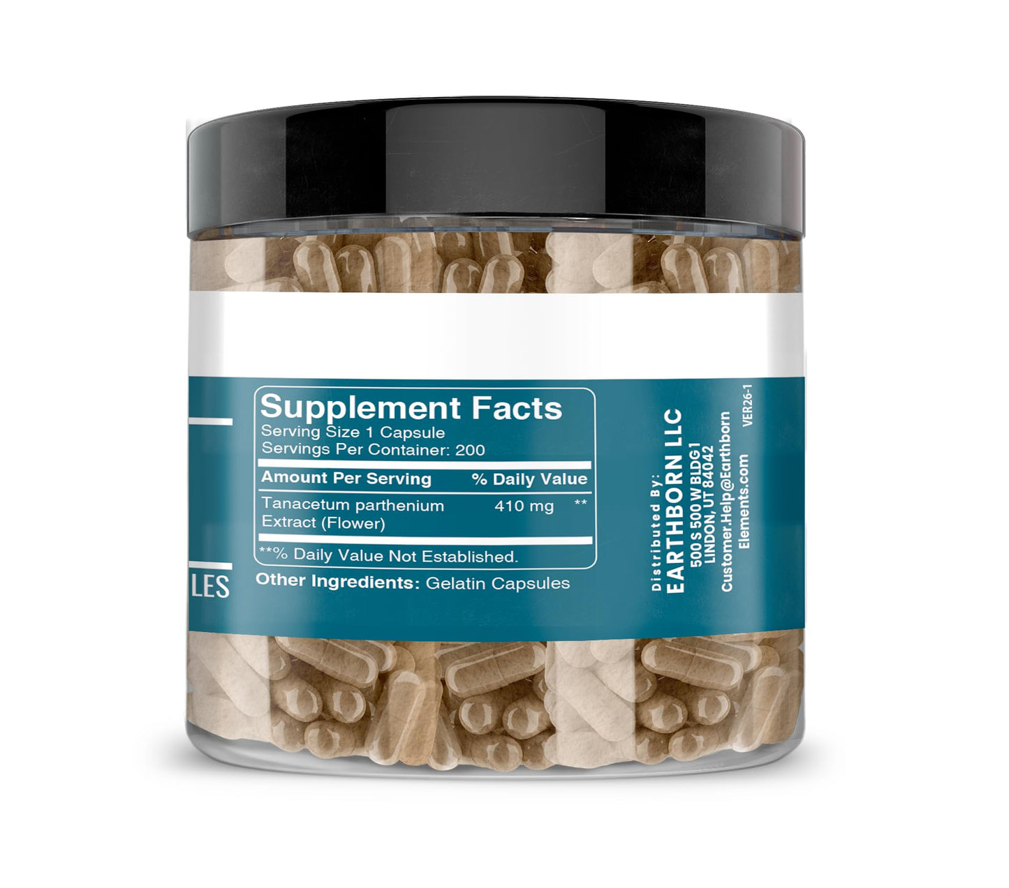 Earthborn Elements Feverfew Extract Capsules 200 Count
