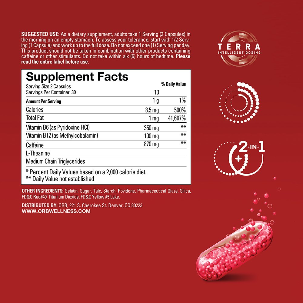 Orb Wellness ORB Smooth Energy Complex Capsule, 60 Count