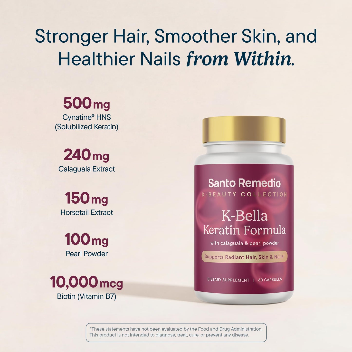 Santo Remedio K-Bella Keratin Formula Capsule 60