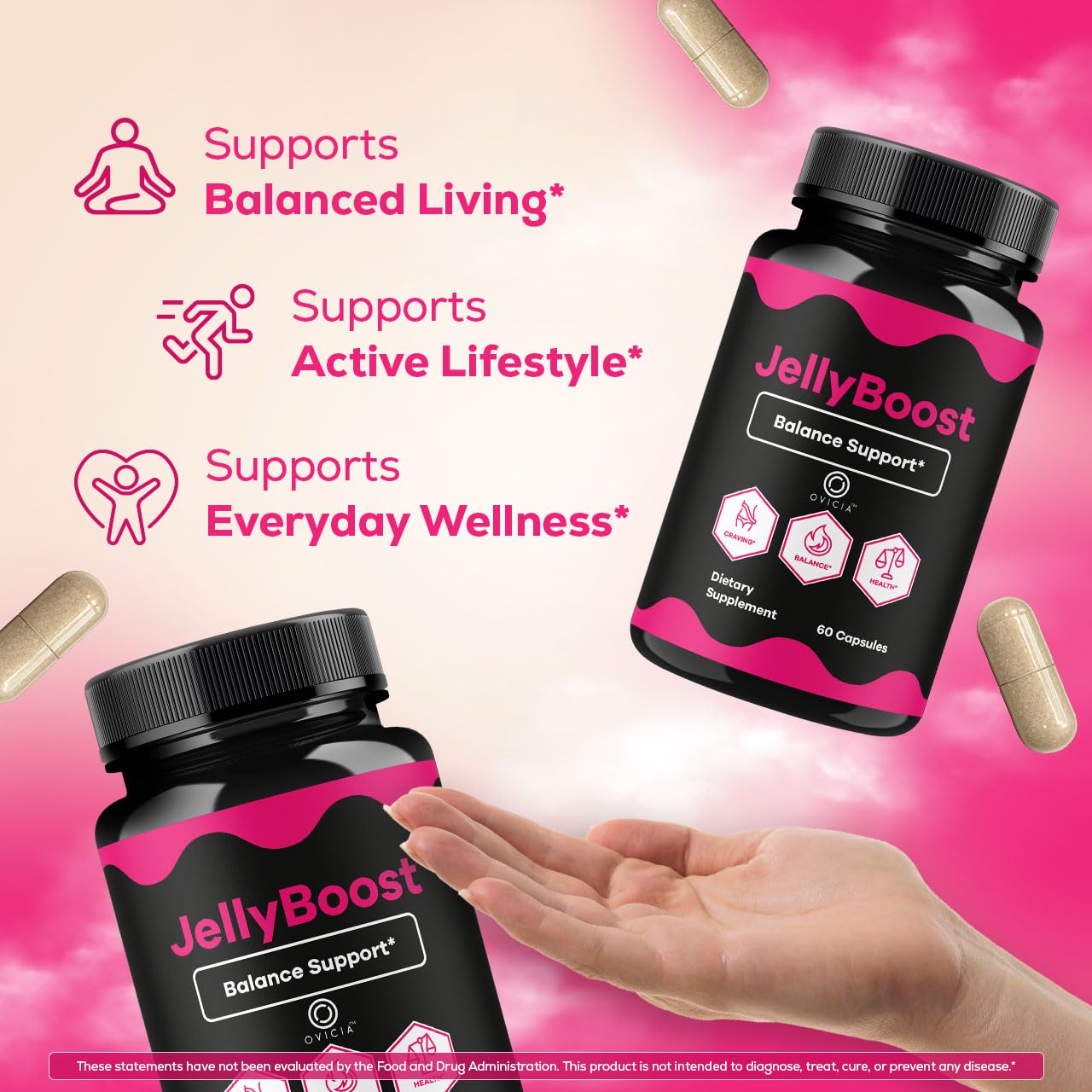 OVICIA Jelly Boost Capsules, 60 Capsules
