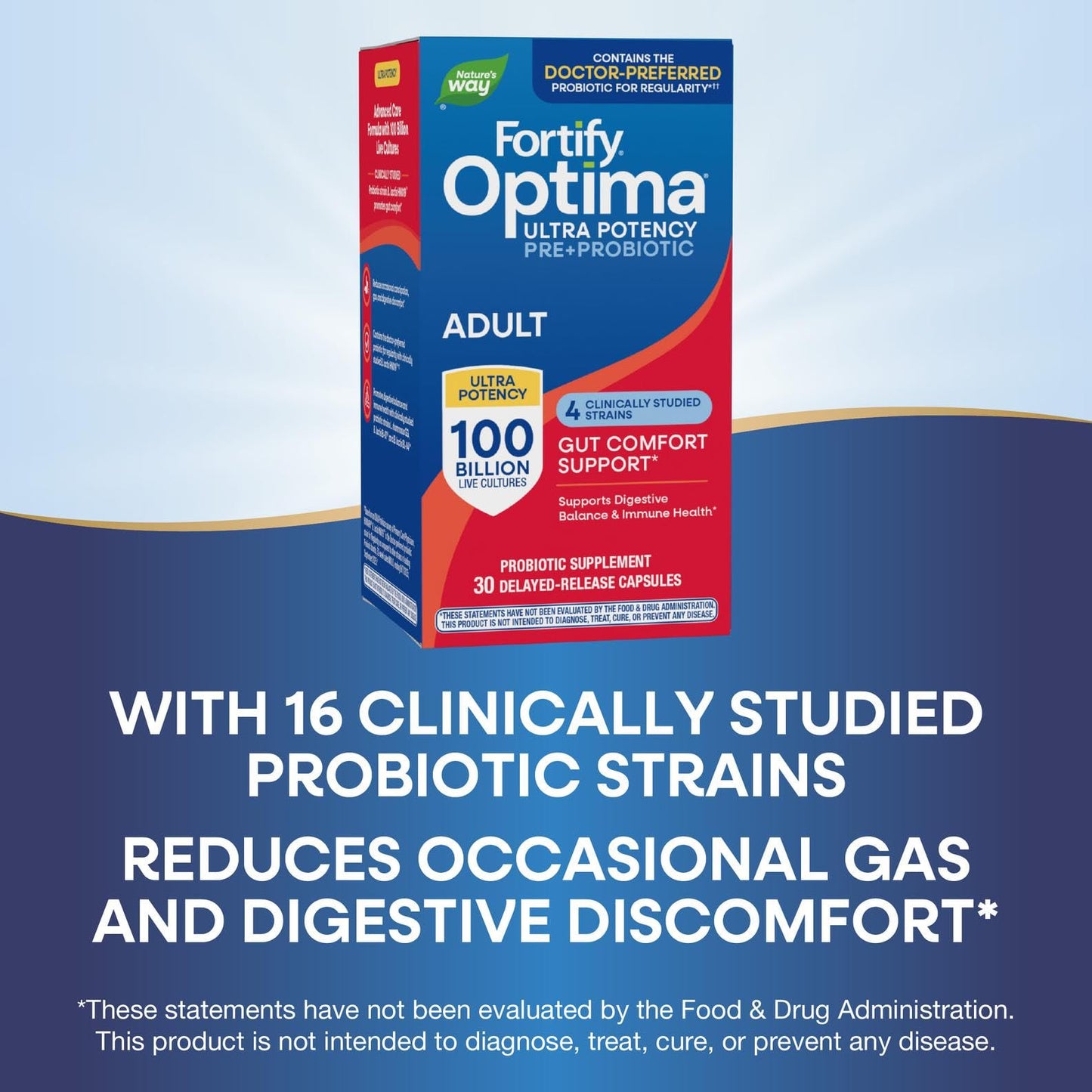 Nature's Way Fortify Optima Probiotic for Adults, 30 Capsules