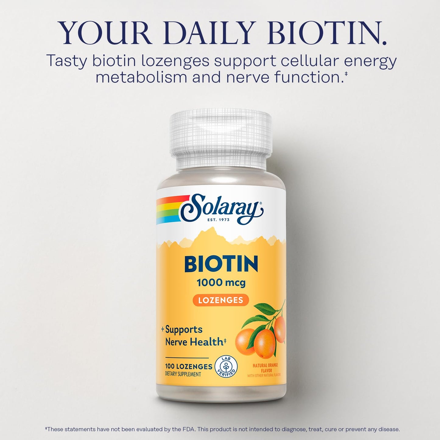 SOLARAY Biotin 1000mcg Lozenges, 100 Count