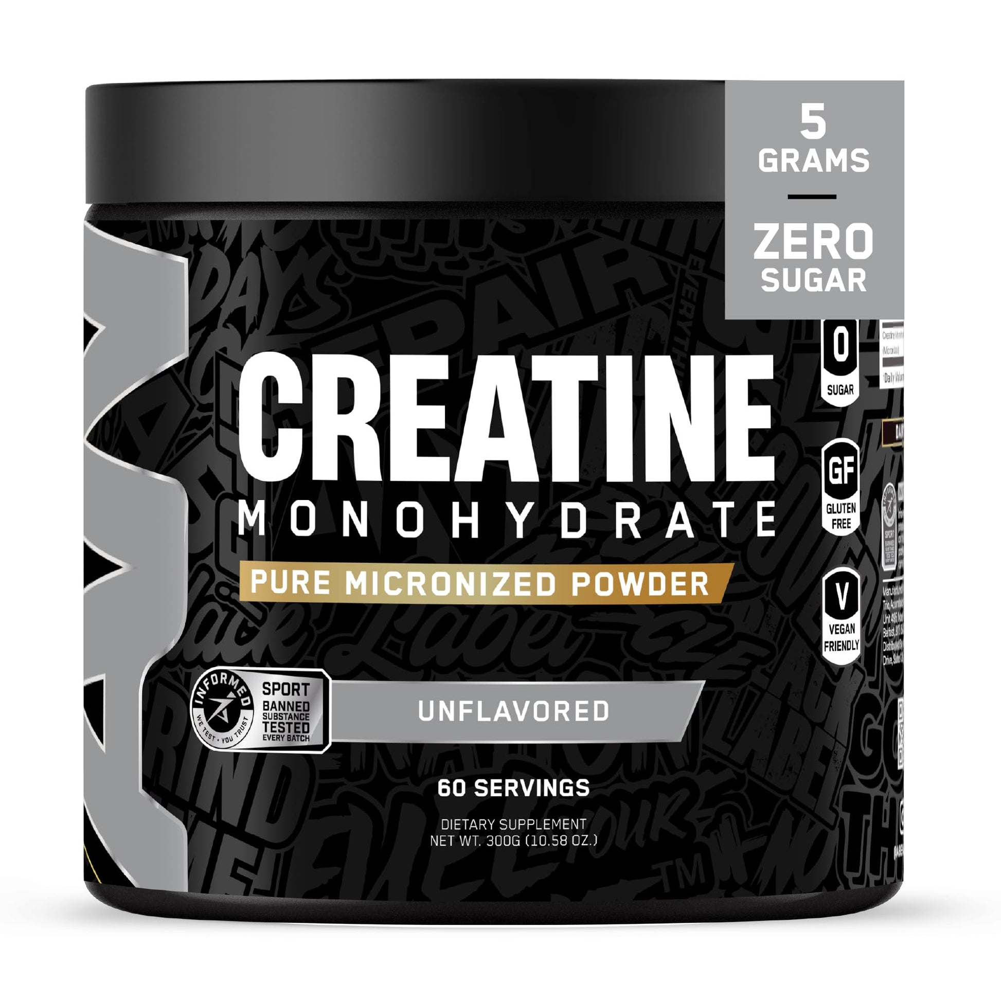 ABE All Black Everything Creatine Monohydrate Powder 10.58 Ounce