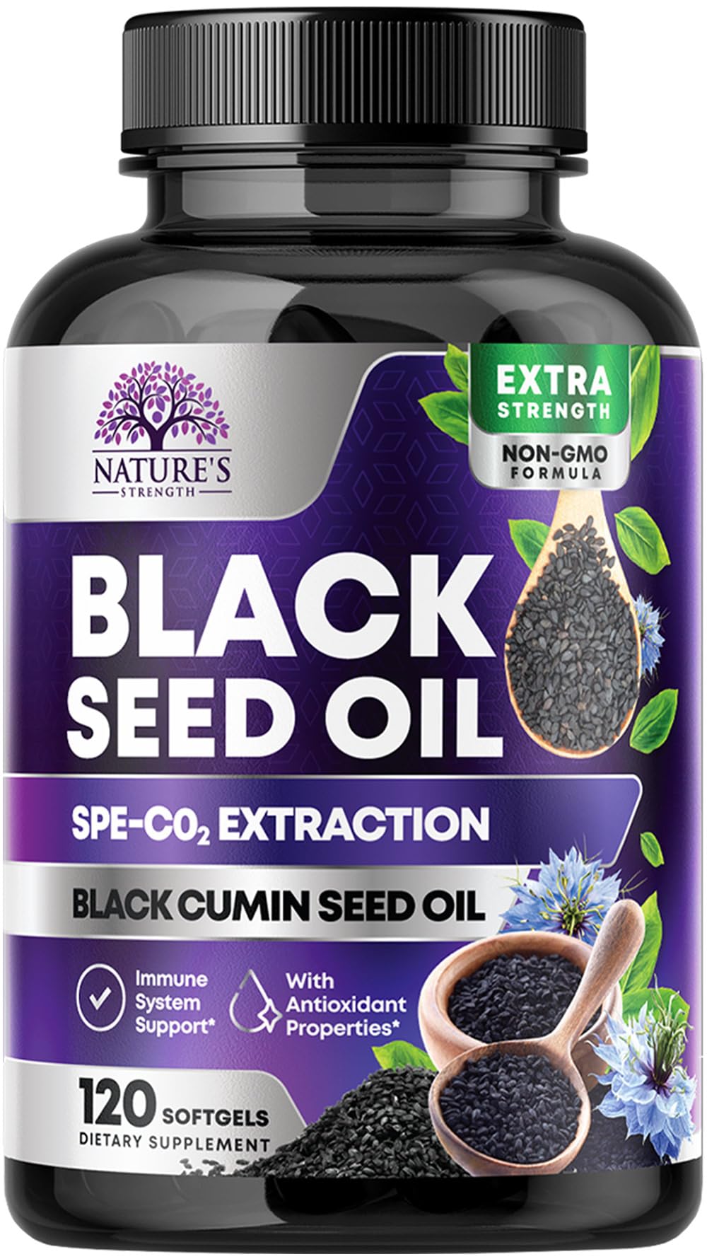 Nature's Strength Black Seed Oil Softgels 120 Count