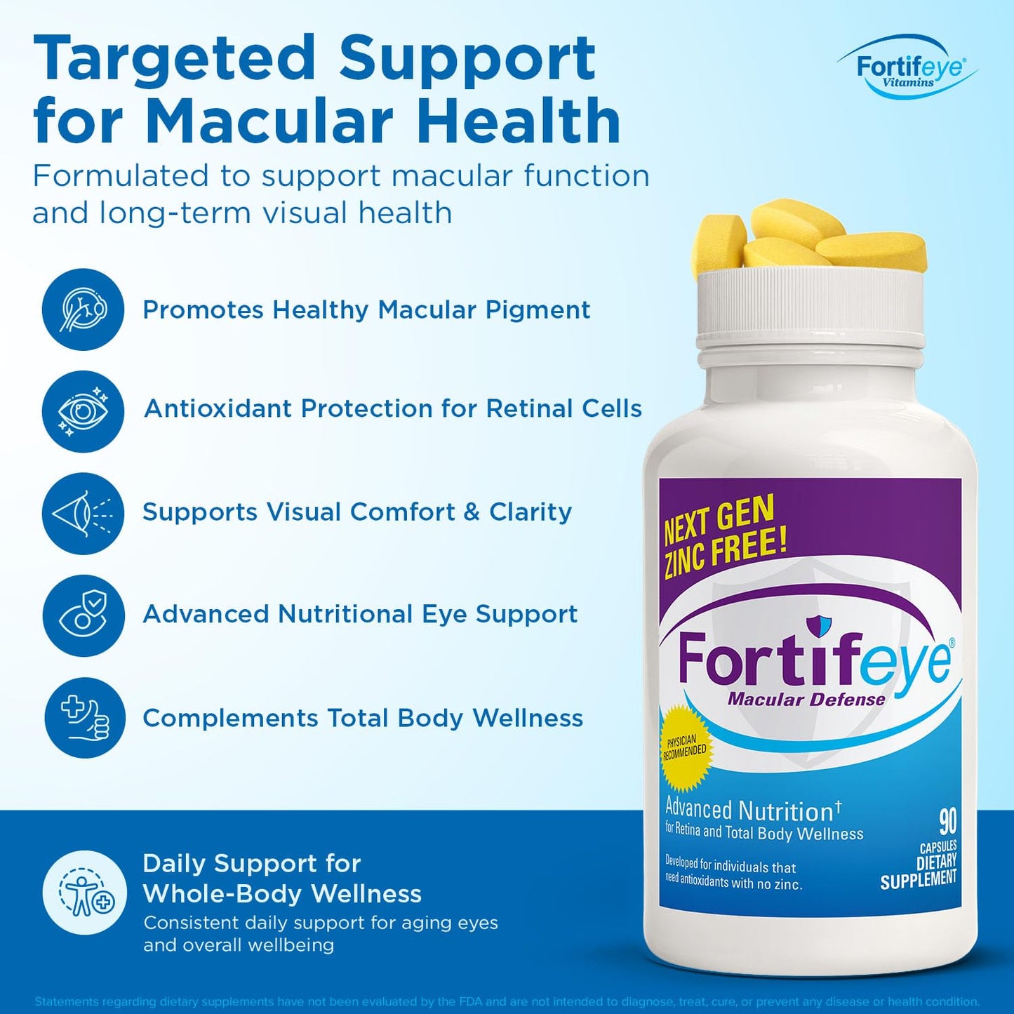 Fortifeye Vitamins Macular Defense Multivitamin Tablet 180 Tablets