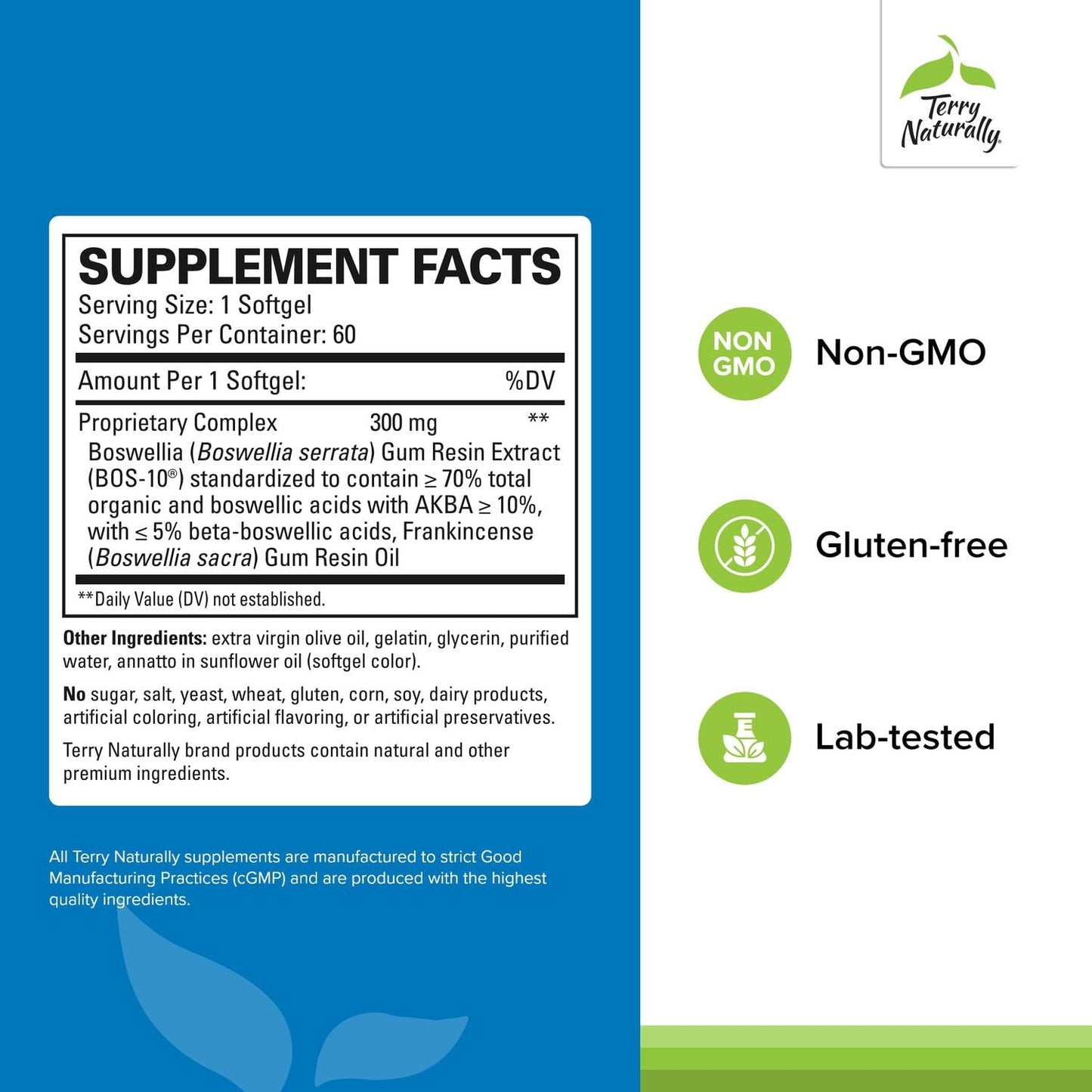 Terry Naturally BosMed + Boswellia with Frankincense Oil Softgels 60