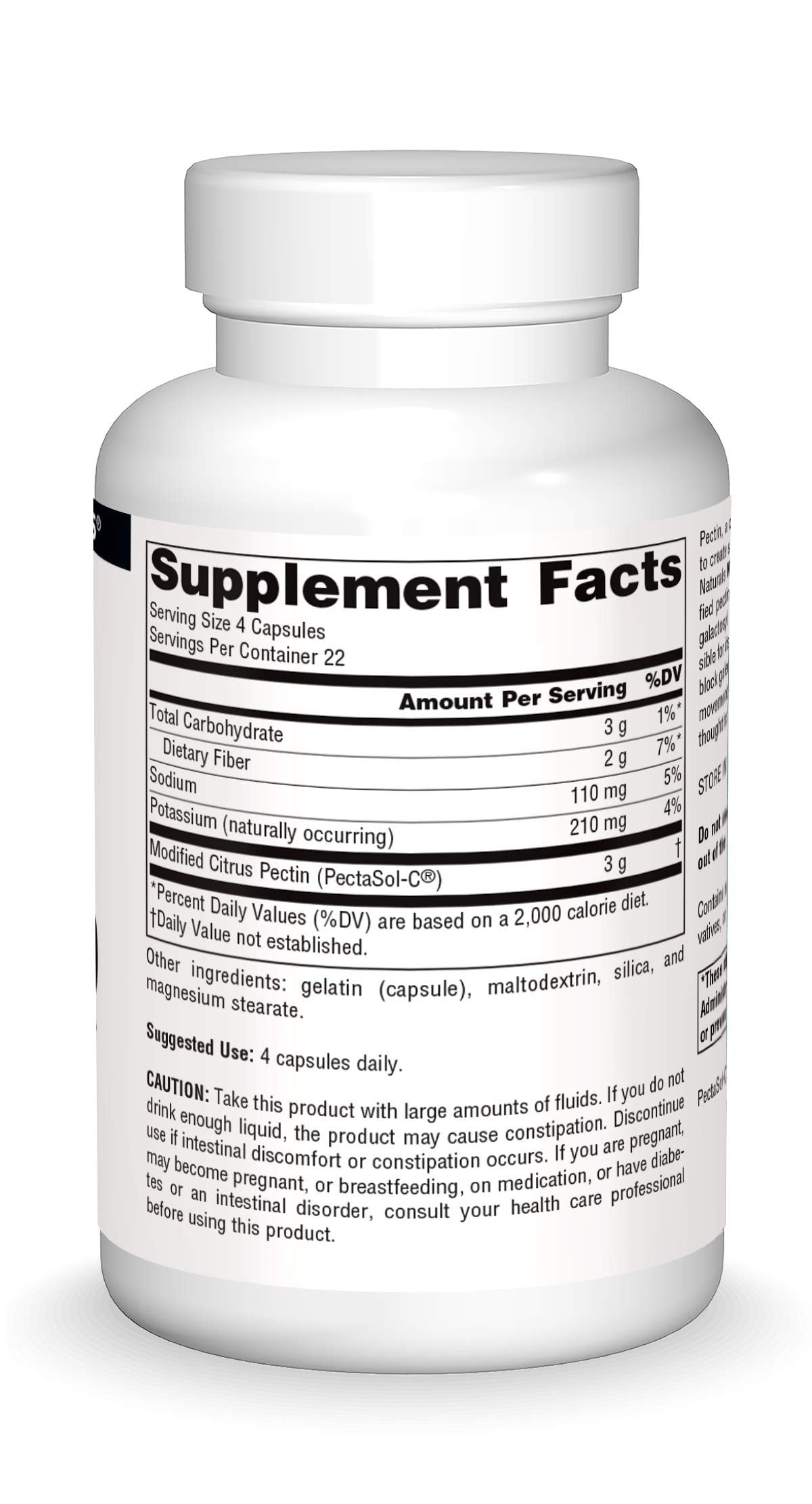 Source Naturals PectImmune Modified Citrus Pectin 750 mg Capsule, 90 Capsules
