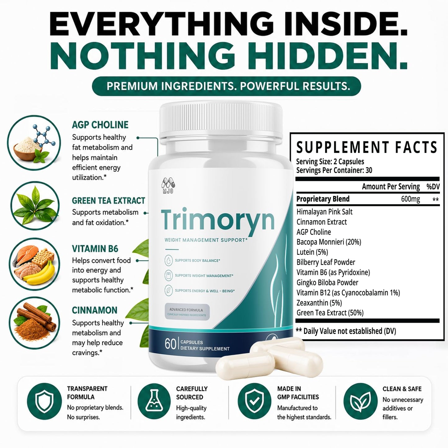 MJO Trimoryn Capsules 180 Capsules