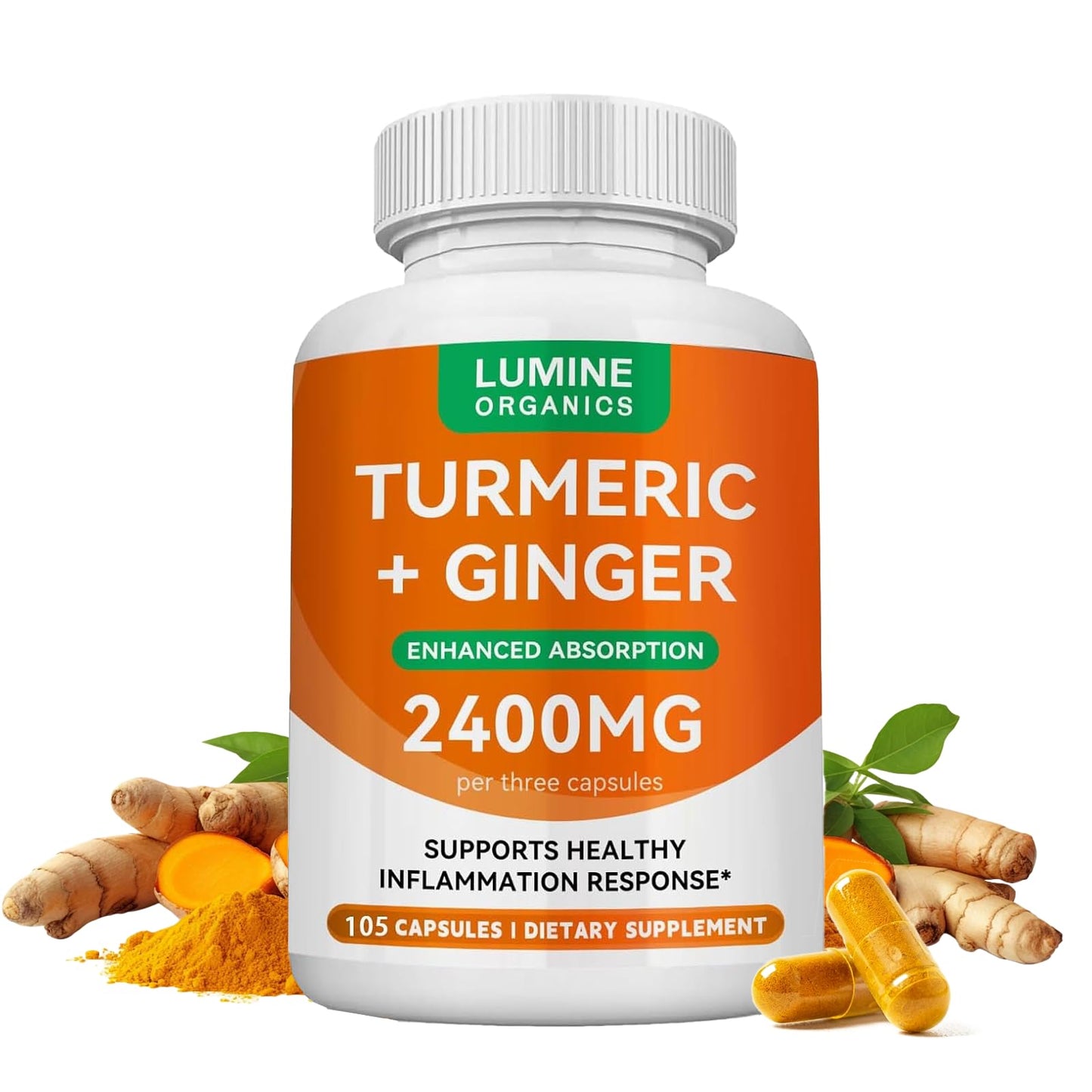 Lumine Organics Turmeric Curcumin Supplement with 95% Curcuminoids Capsule, 1 Capsule
