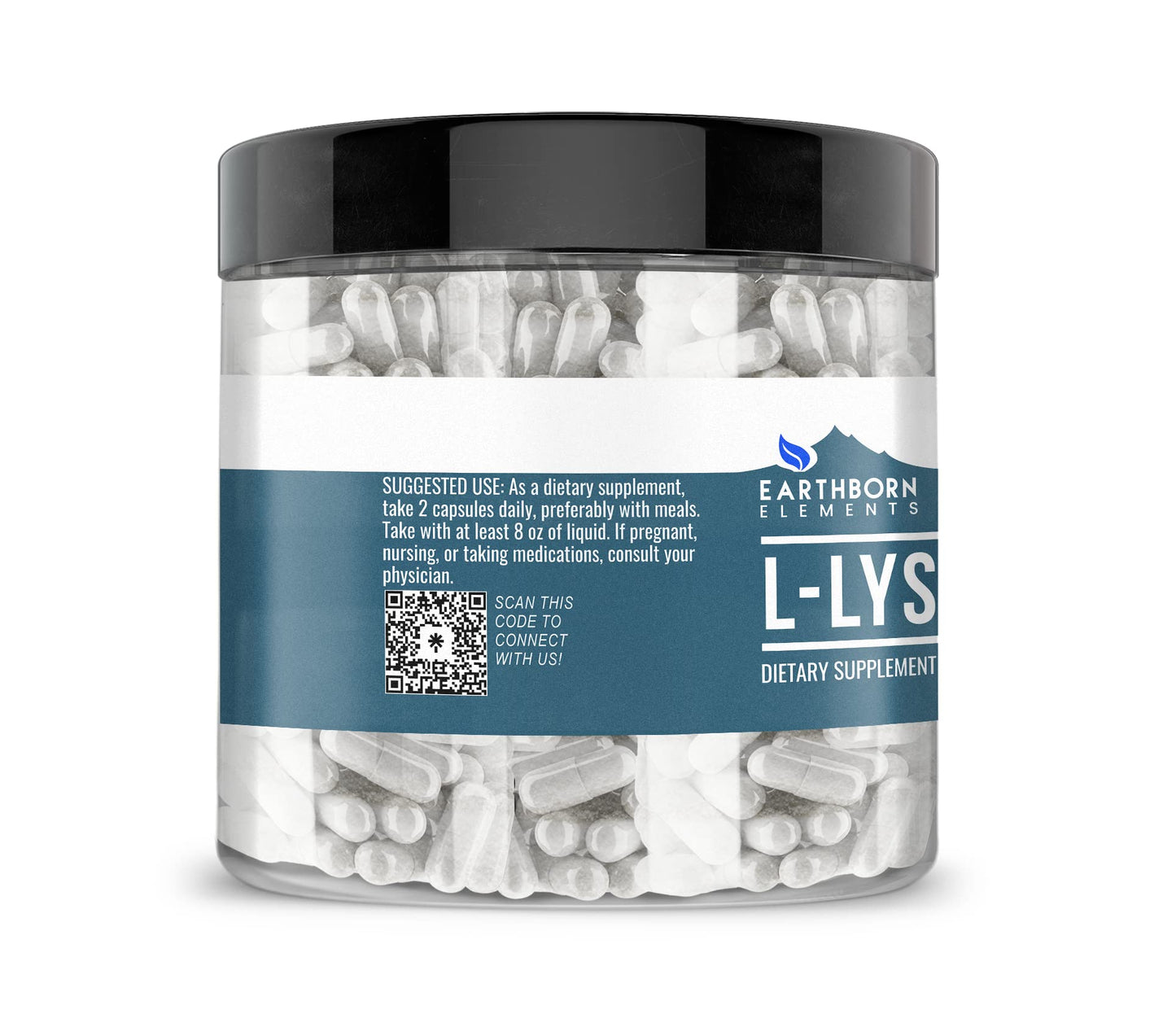 Earthborn Elements L-Lysine HCL Capsules 200 Capsules