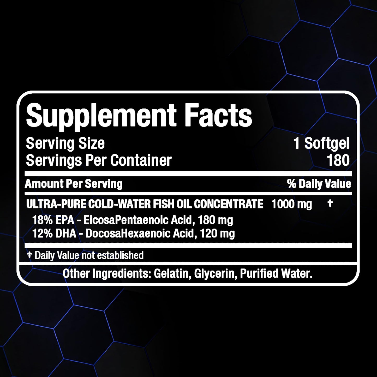 ALLMAX Omega 3 Fish Oil Softgels 180 Count