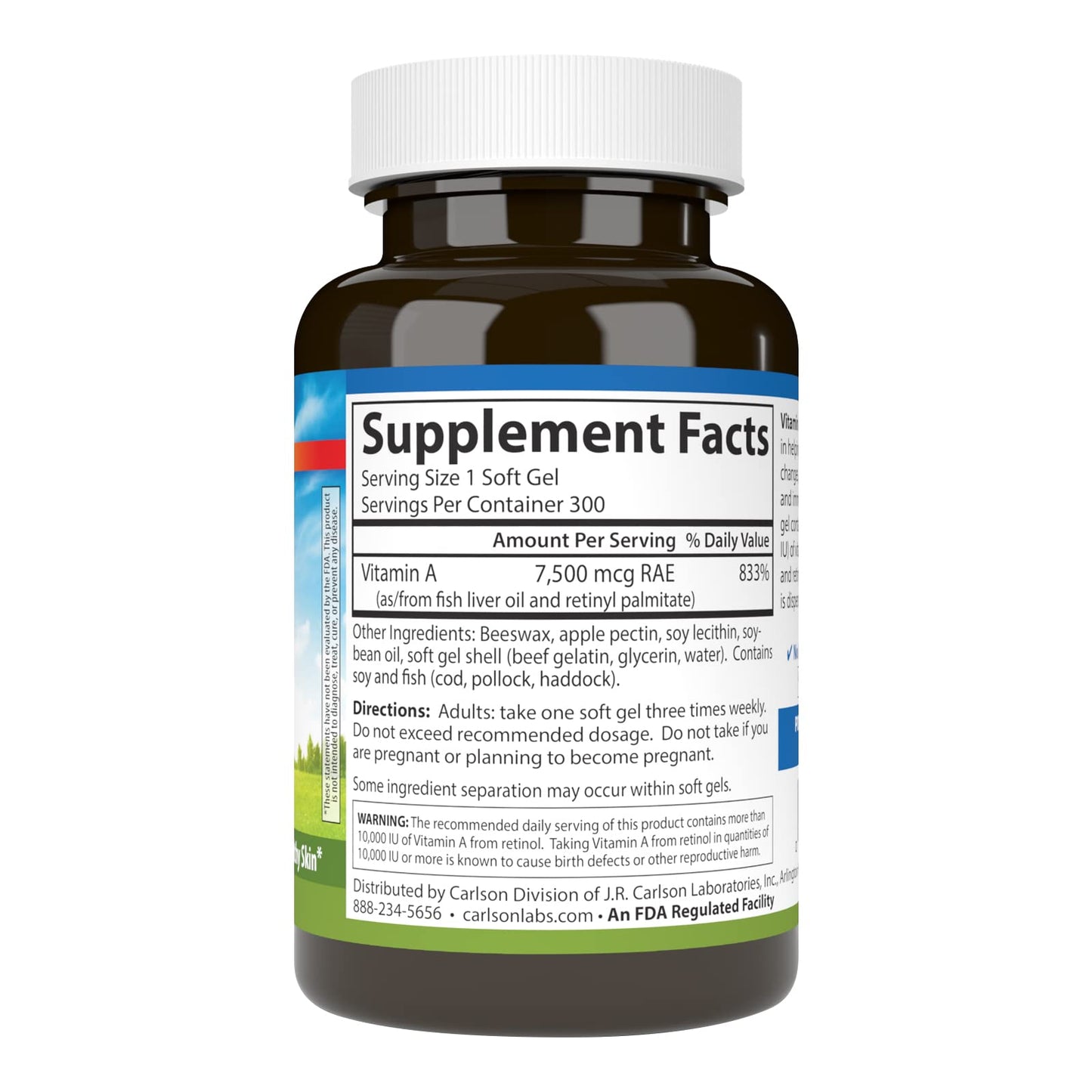 Carlson Vitamin A with Pectin Softgels 300