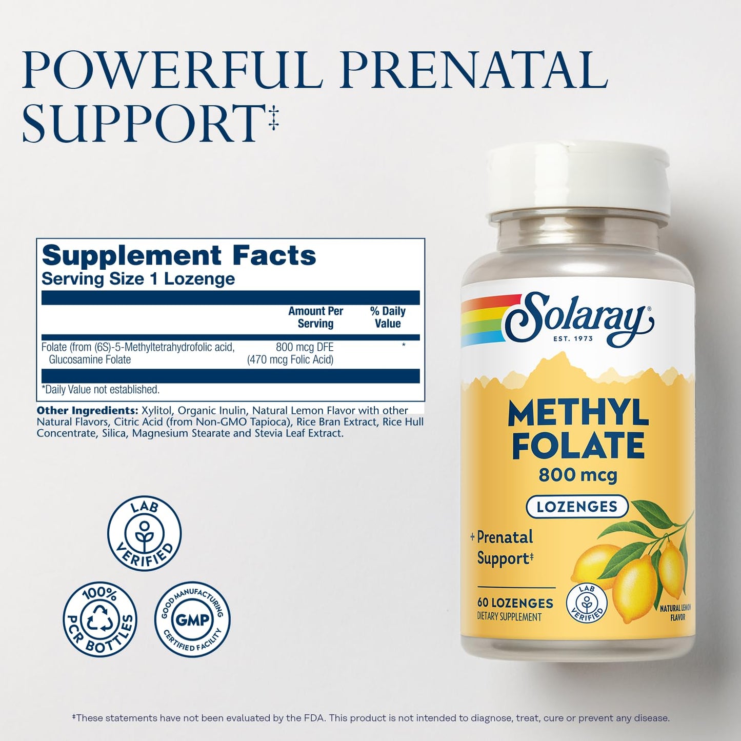 Solaray Methyl Folate Lozenge 60