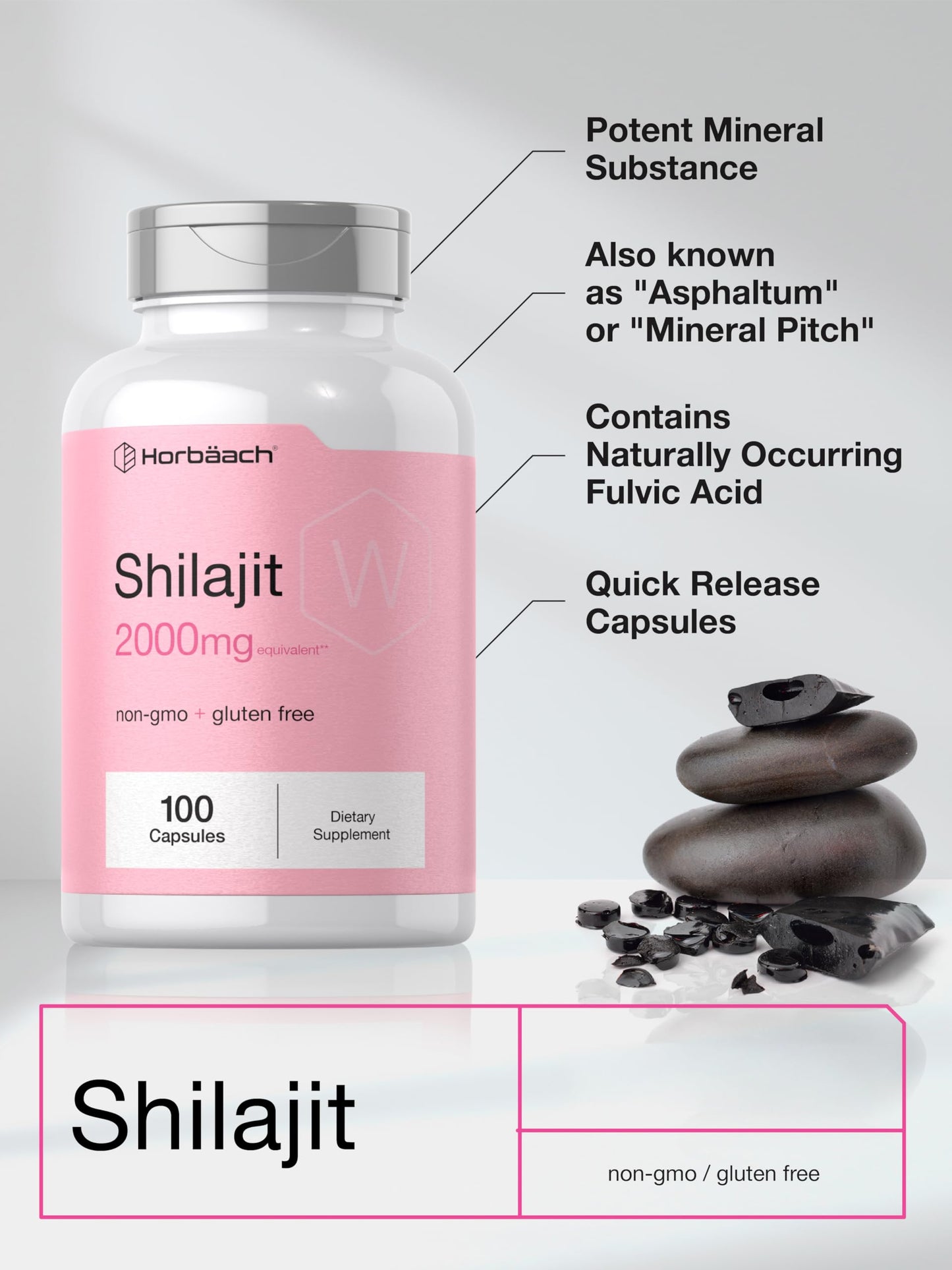 Horbäach Shilajit for Women Capsule, 100 Count