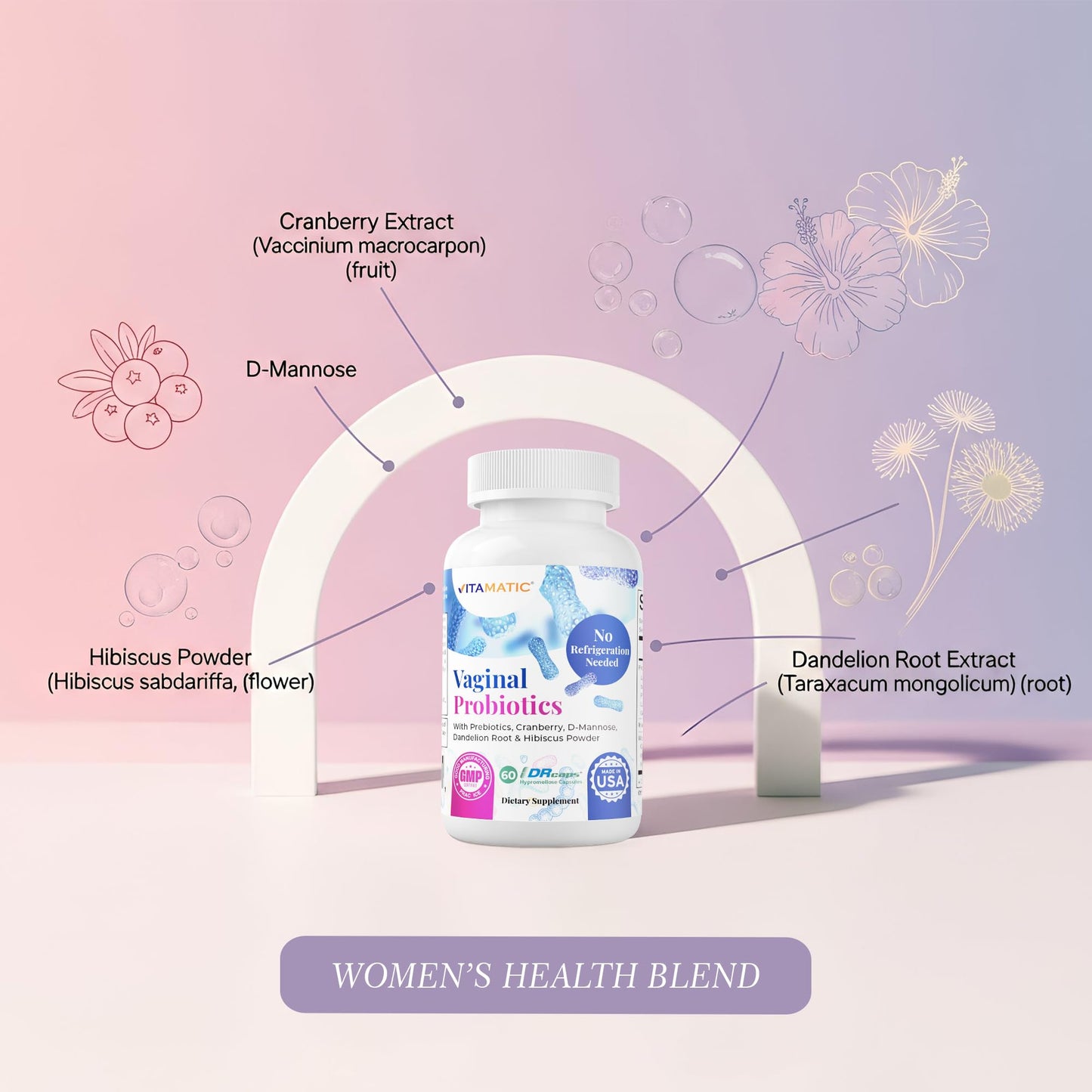 Vitamatic Vaginal Probiotics for Women 60 Capsules