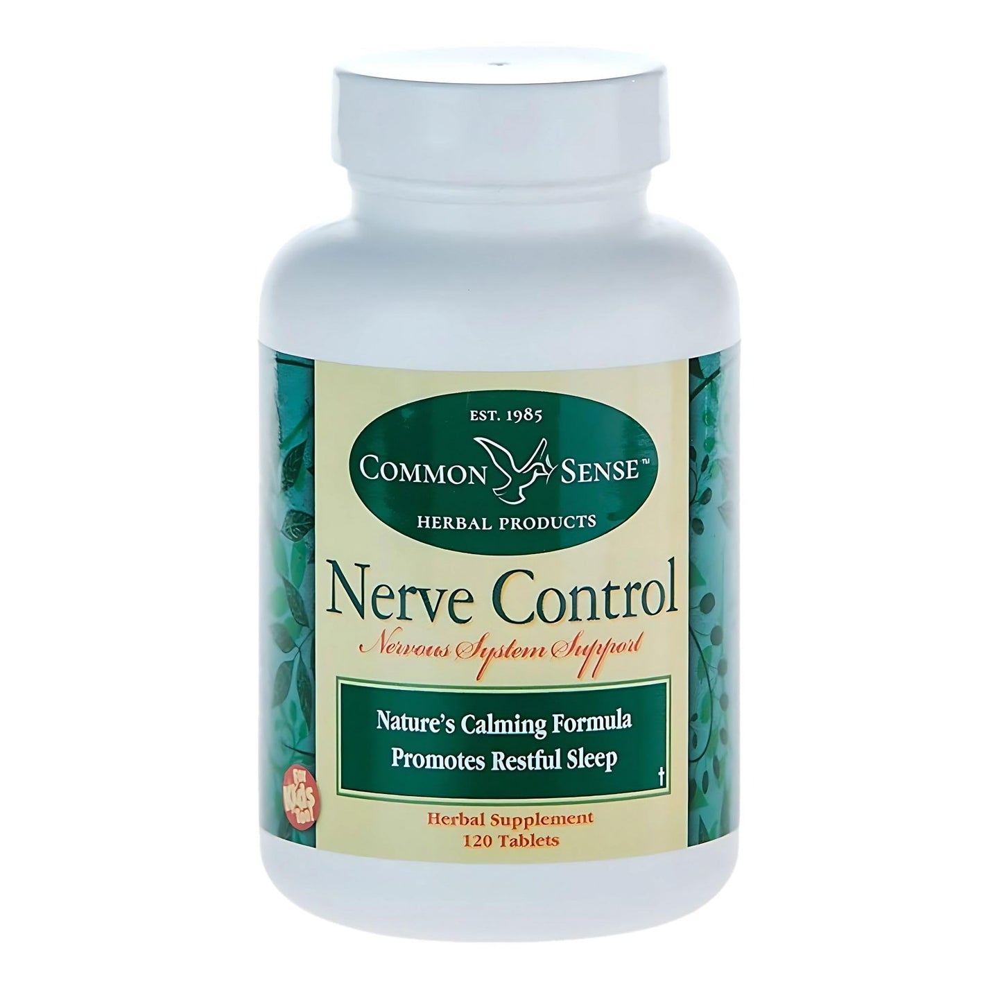 Common Sense Herbal Products Nerve Control: Central Nervous System Support Tablet, 1 Count