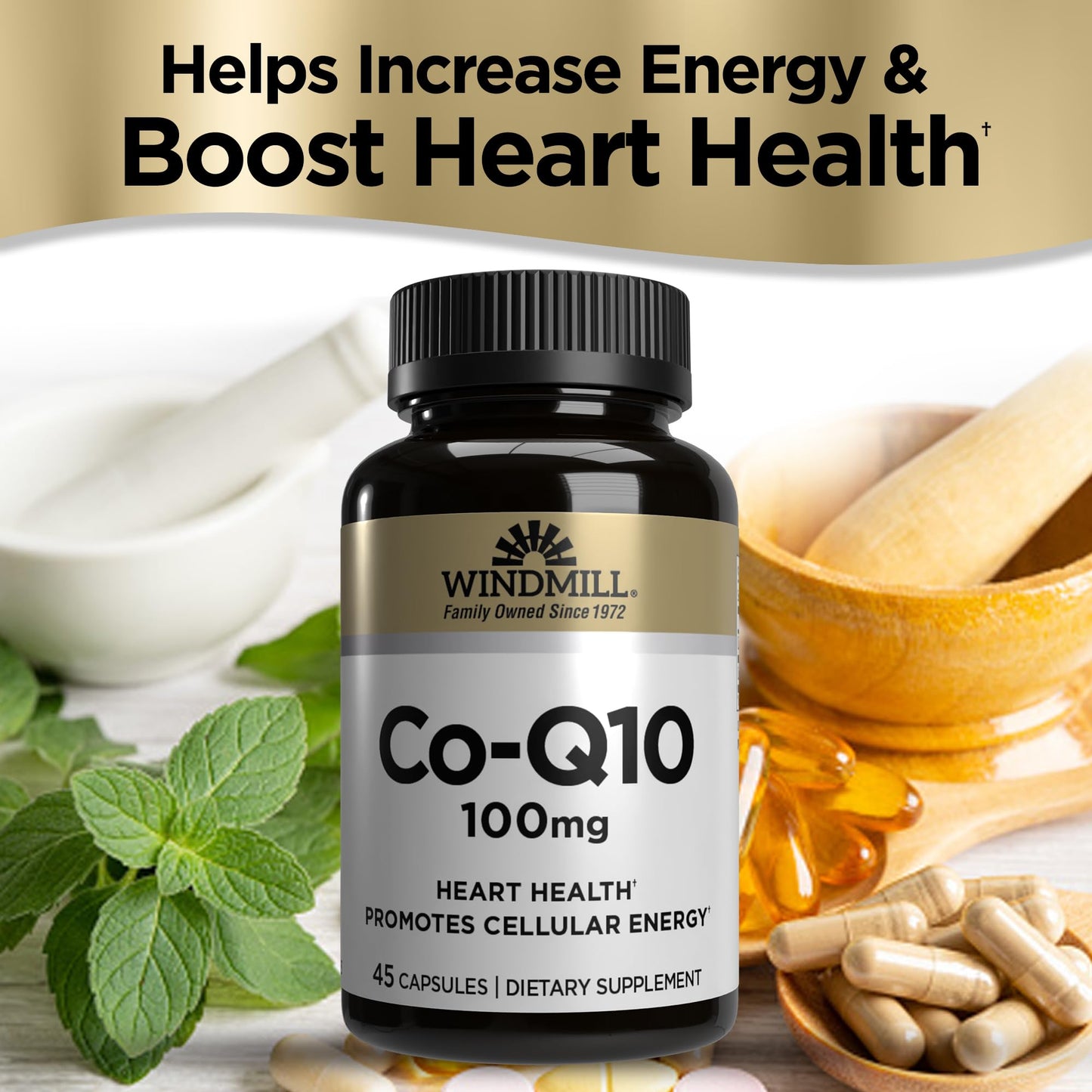 Windmill CoQ10 100 mg Capsule, 45 Capsules