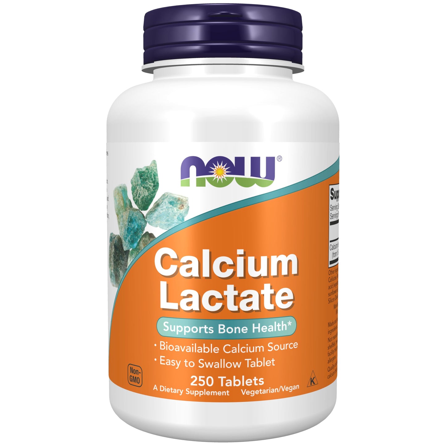 NOW Foods Calcium Lactate Tablets, 250 Tablets
