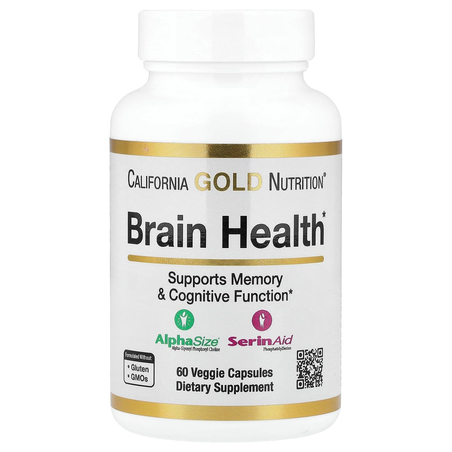 California Gold Nutrition Brain Health Capsule, 60 Veggie Capsules