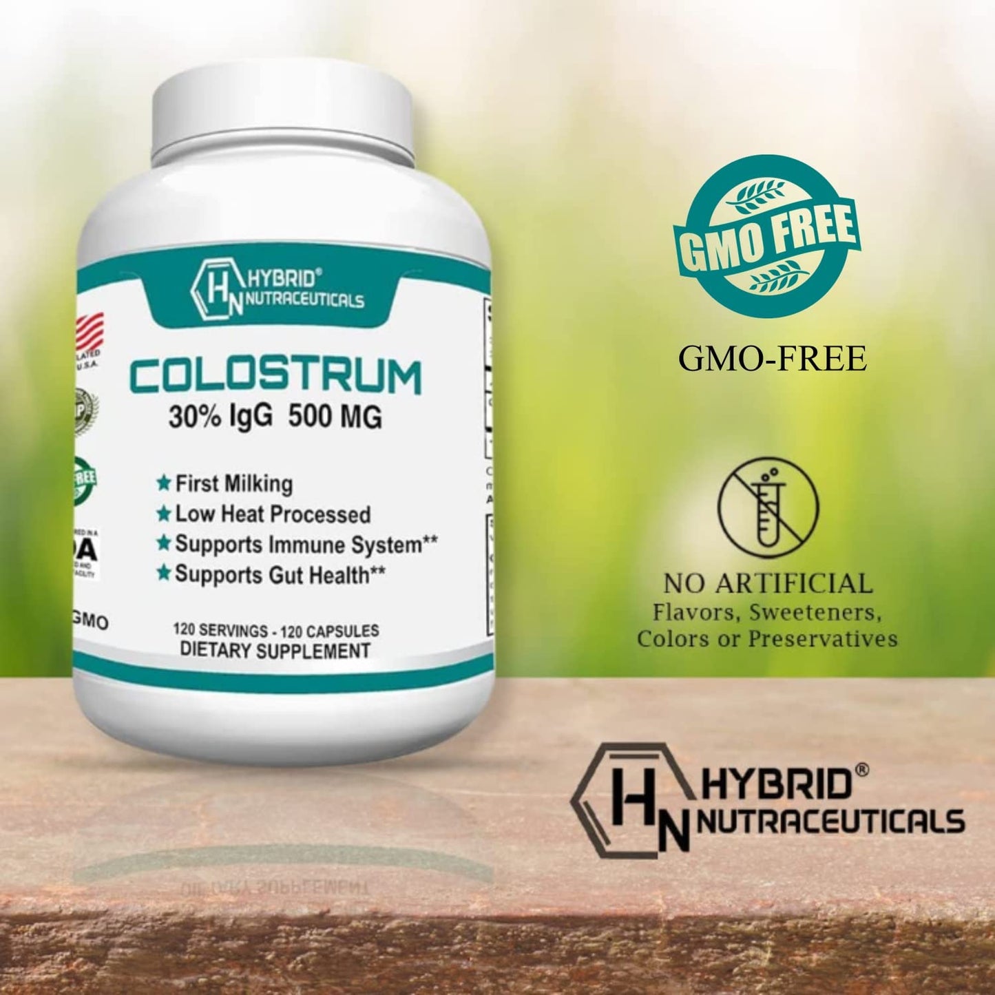 Hybrid Nutraceuticals Bovine Colostrum Supplement Capsule 240 Capsules