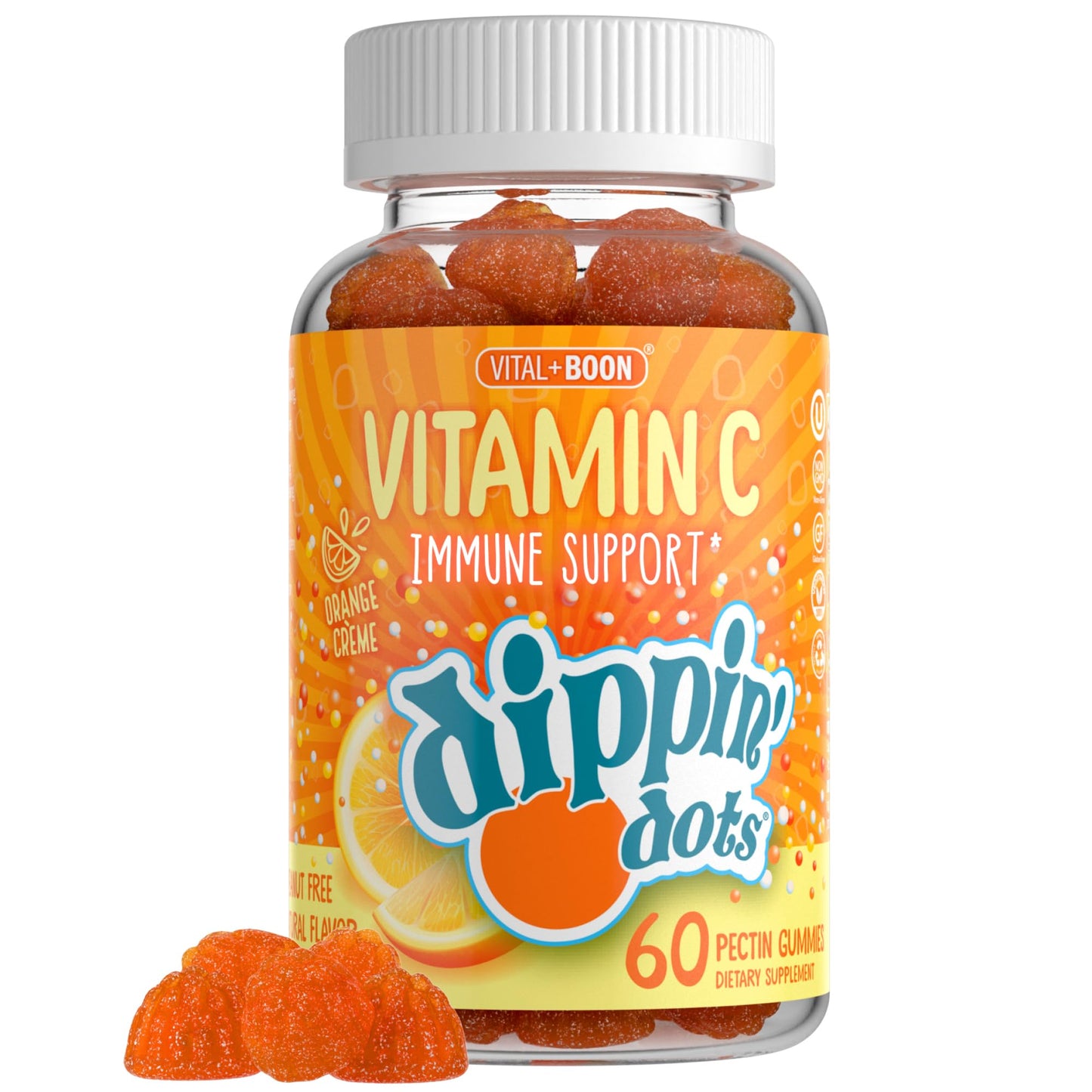 Vital+Boon Vitamin C 250 mg Maximum Strength Gummies 60 Count