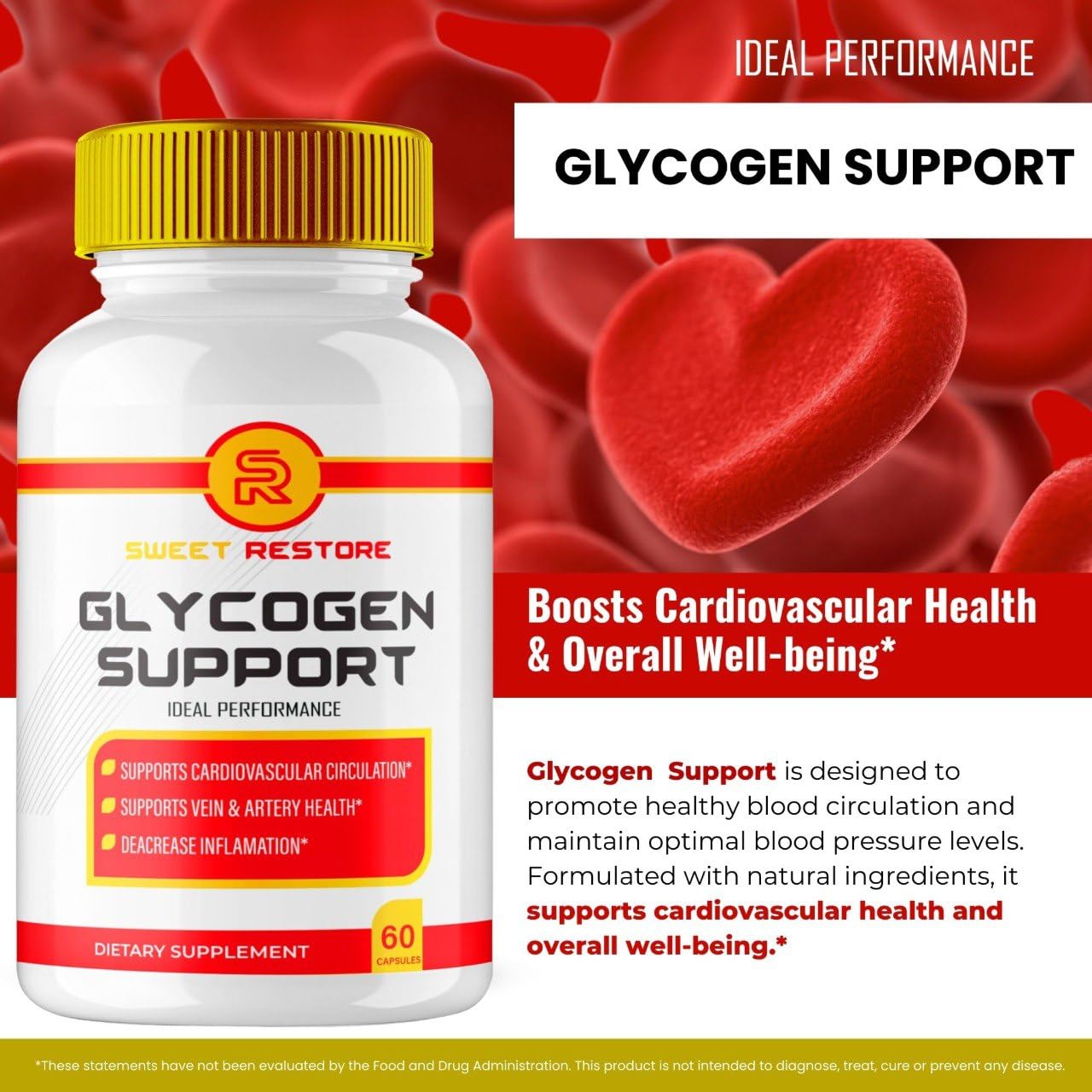 IDEAL PERFORMANCE Sweet Restore Capsules 180 Count