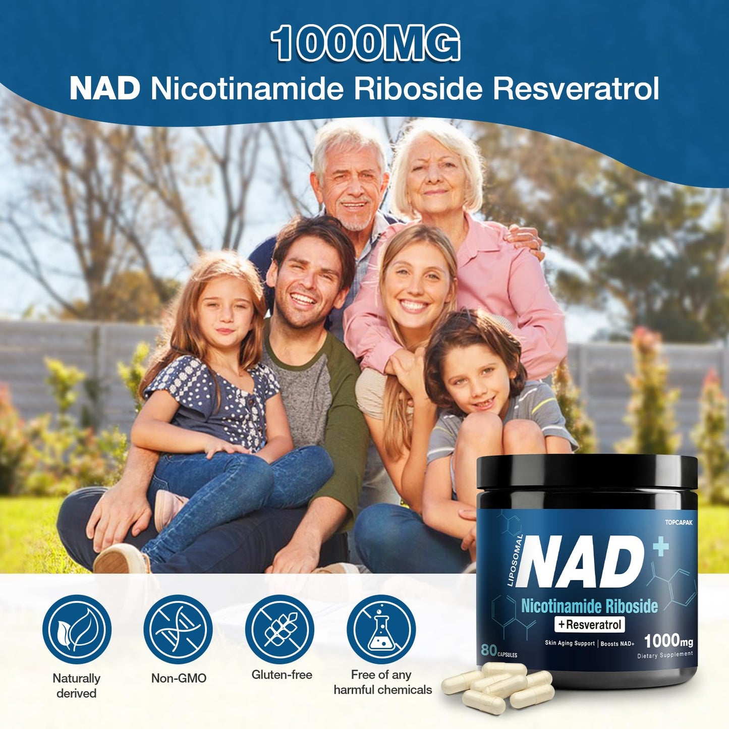 TOPCAPAK Resveratrol Capsule, 400 Capsules