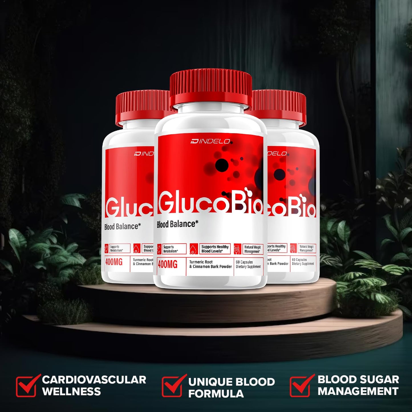 Indelo Gluco Bio Healthy Vitamin Capsules 120 Capsules